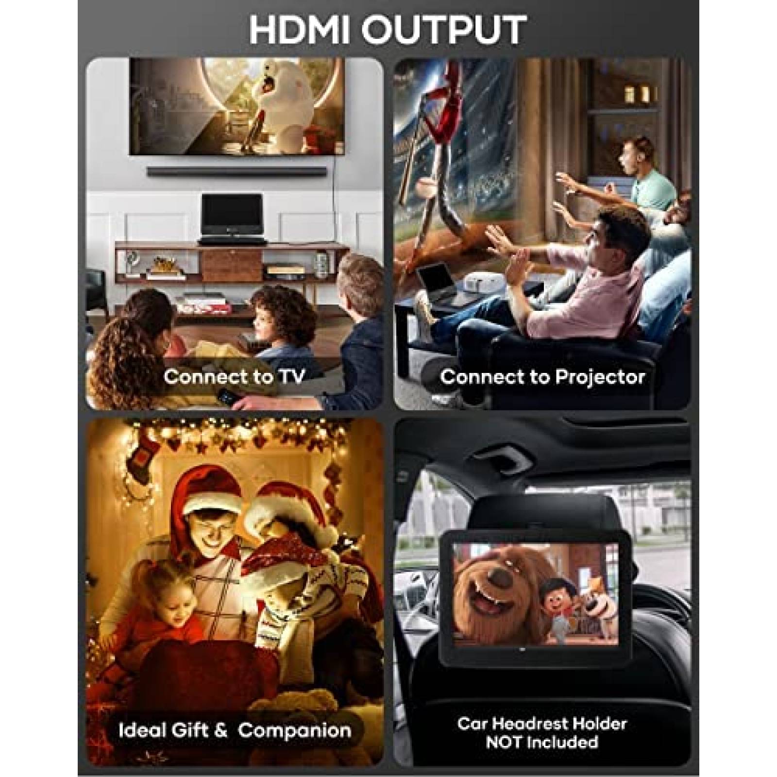 Reproductor Portatil Blu Ray DVD WONNIE 14.1 1080p 4 Hrs Neg