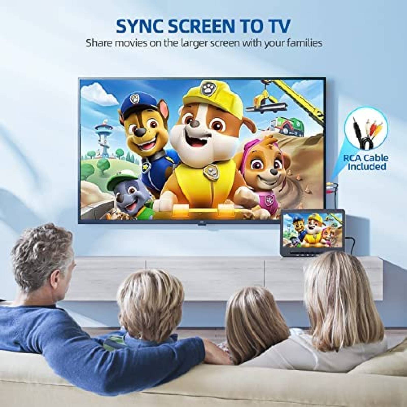 Reproductor DVD Portatil Desobry 10.5 pulg Dual HDMI 5 hrs