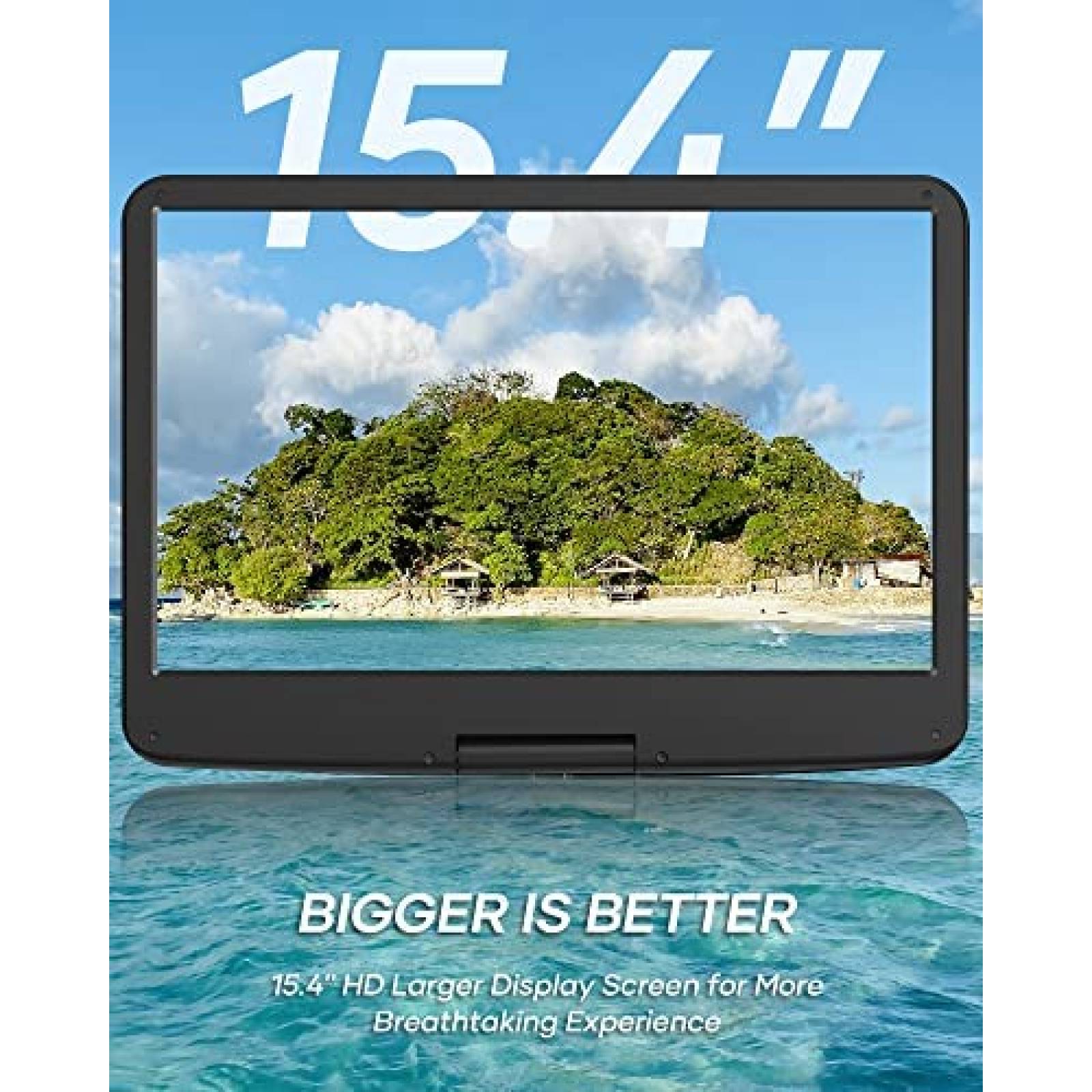 DVD portatil WONNIE 17.9'' Recargable 6 hrs USB/SD Control