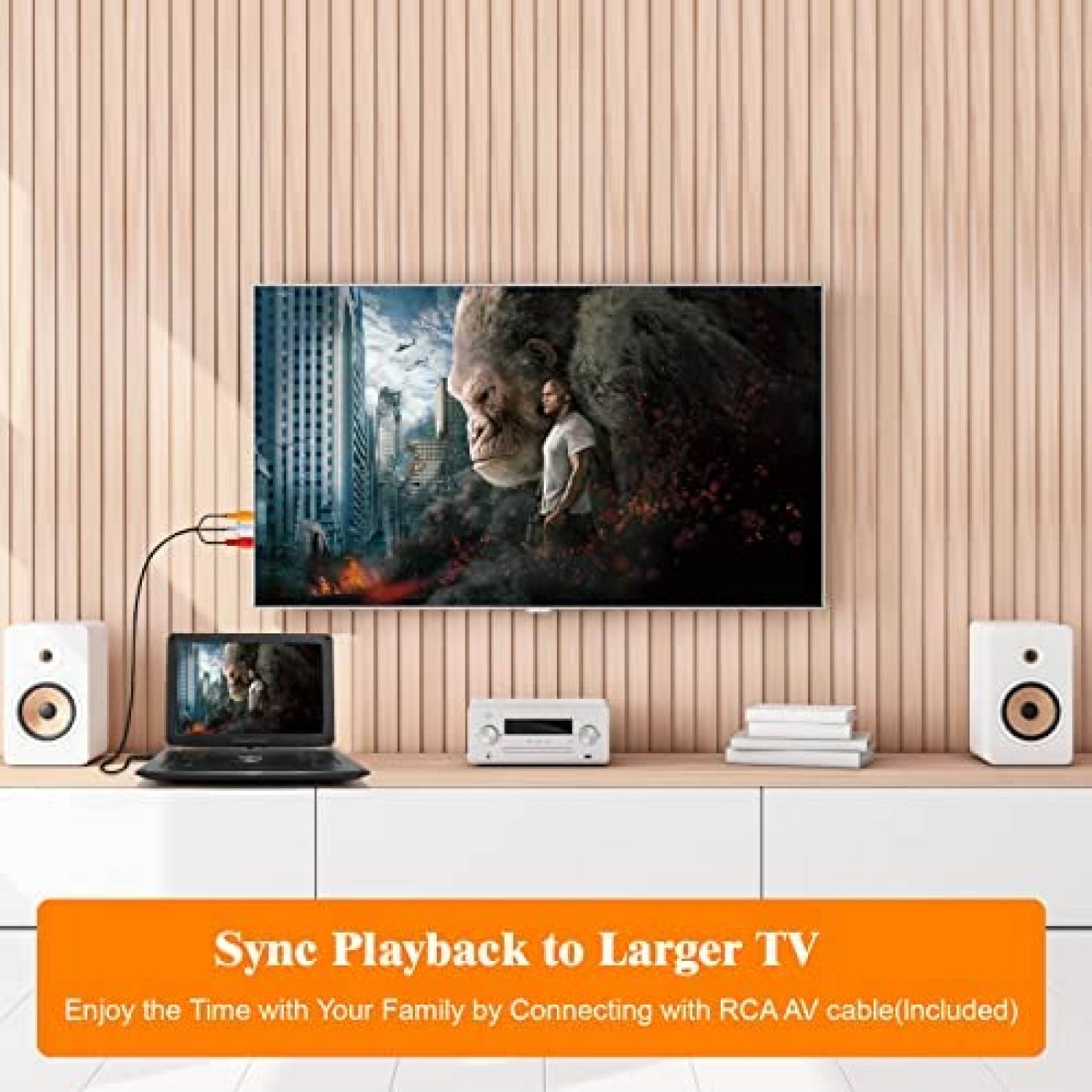 DVD Portatil PJGCWB Multiregion 17.9'' Giratoria USB SD