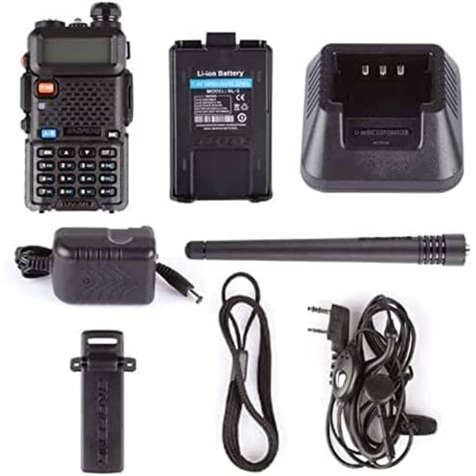 Radio Baofeng UV-5R 2 Vias VHF UHF Paquete de 6 -Negro