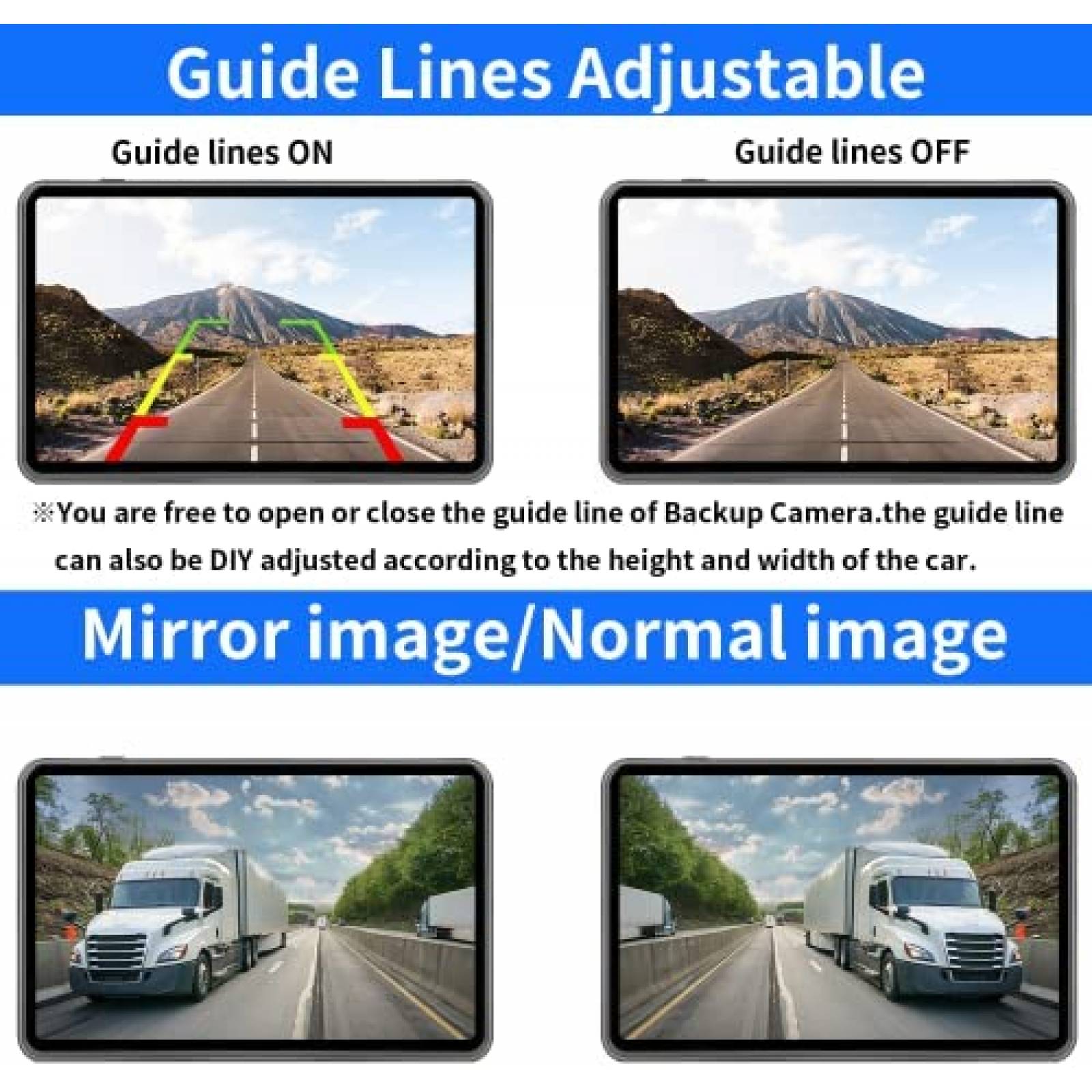 Sistema de Camara Losuudy Con Monitor Para Camion -Negro