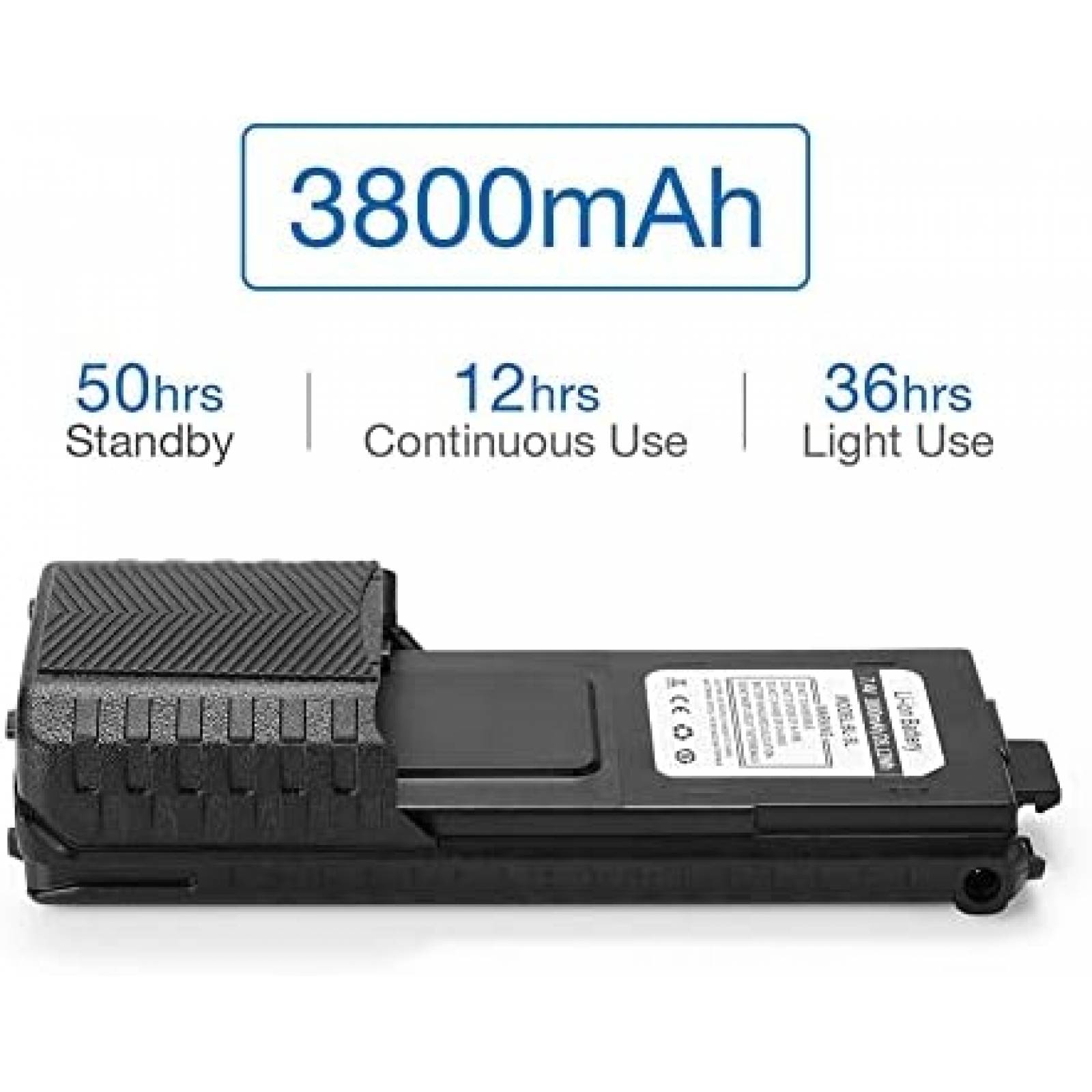 Radio Baofeng UV-5R 2 Vias VHF UHF 3800mAh Paquete 6 -Negro