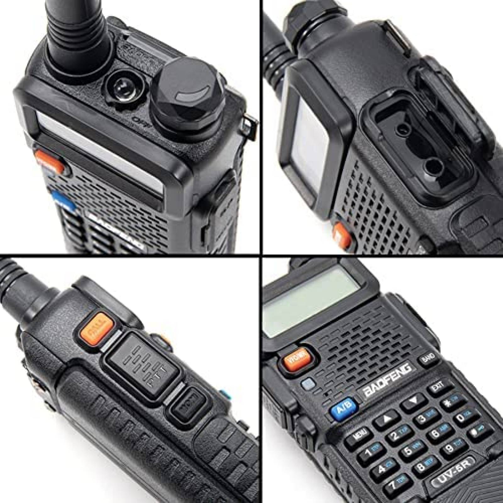 Radio Baofeng UV-5R 2 Vias VHF UHF 3800mAh Paquete 6 -Negro
