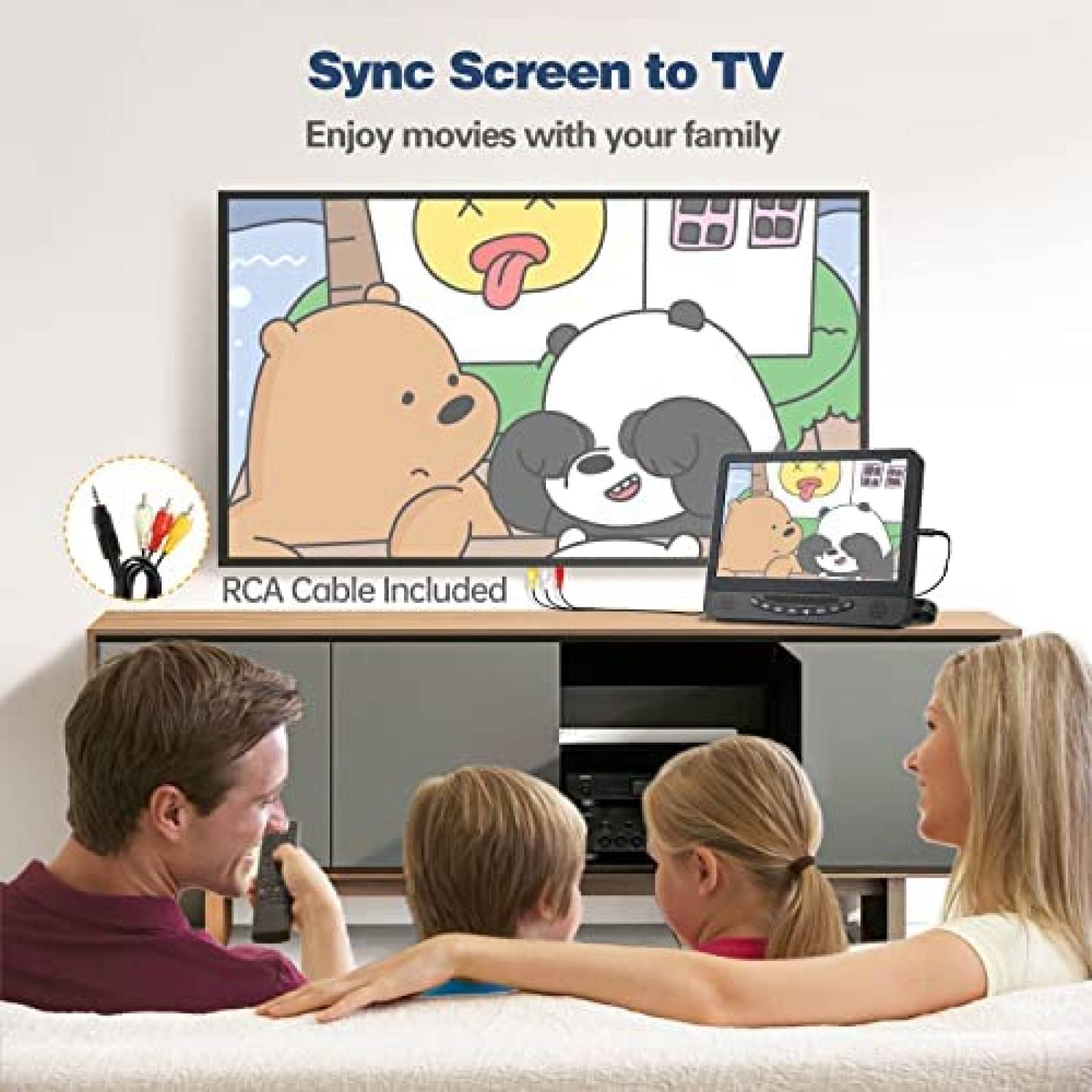 Reproductor DVD Portatil Feleman 12 pulg Dual 1080p HDMI