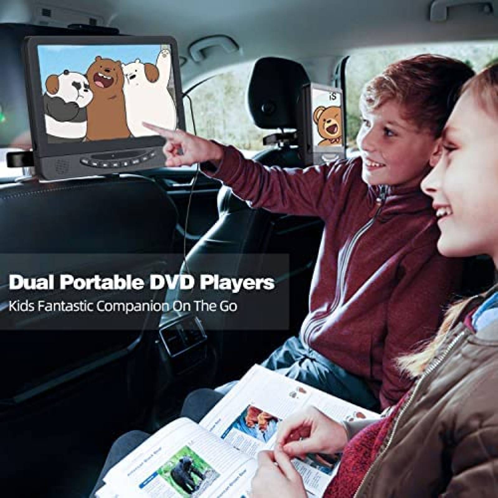 Reproductor DVD Portatil Feleman 12 pulg Dual 1080p HDMI