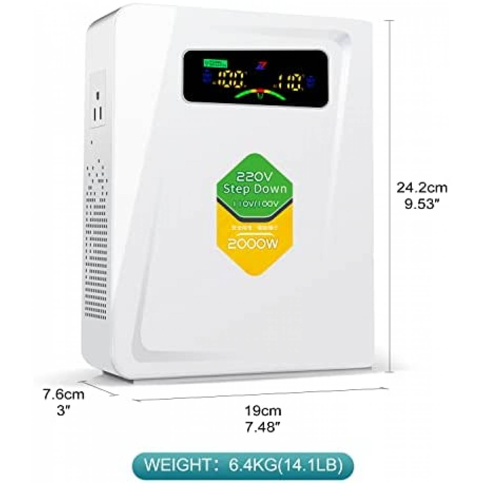 Transformador De Voltaje De 50HZ/60HZ 9A, 2000W Ajustable 110V-120V 220V-240V AC Entrada Convertidor Reductor, Con Sobrecarga - Foto 6