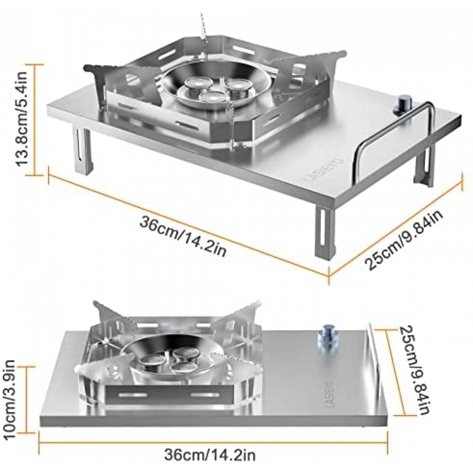 Estufa Portatil LASIEYO de 7500W para Acampar -Gris