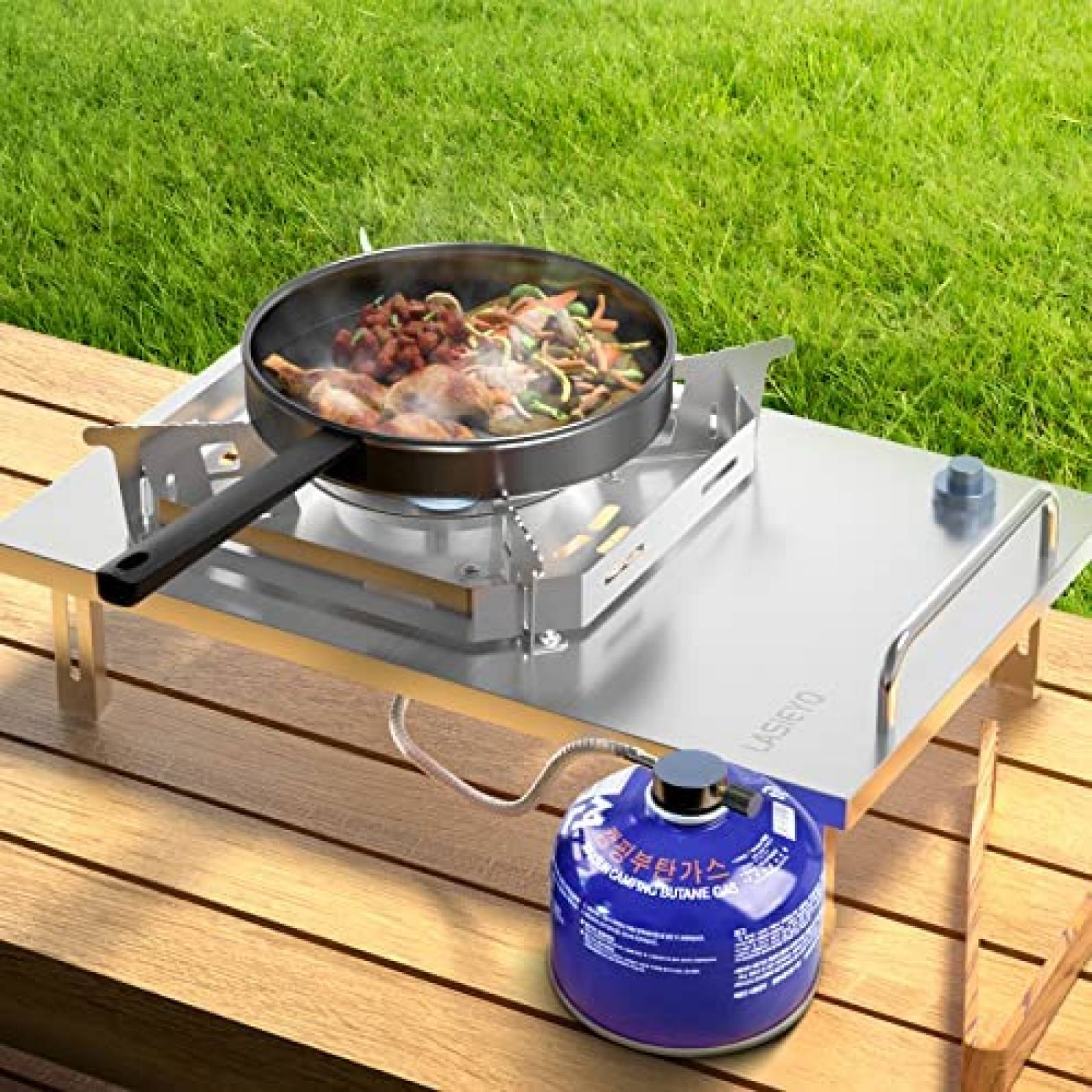 Estufa Portatil LASIEYO de 7500W para Acampar -Gris