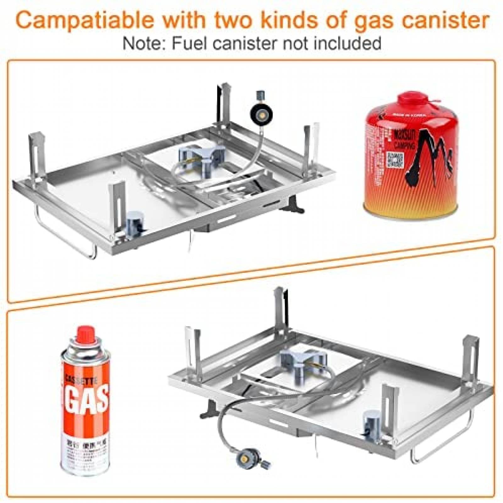 Estufa Portatil LASIEYO de 7500W para Acampar -Gris