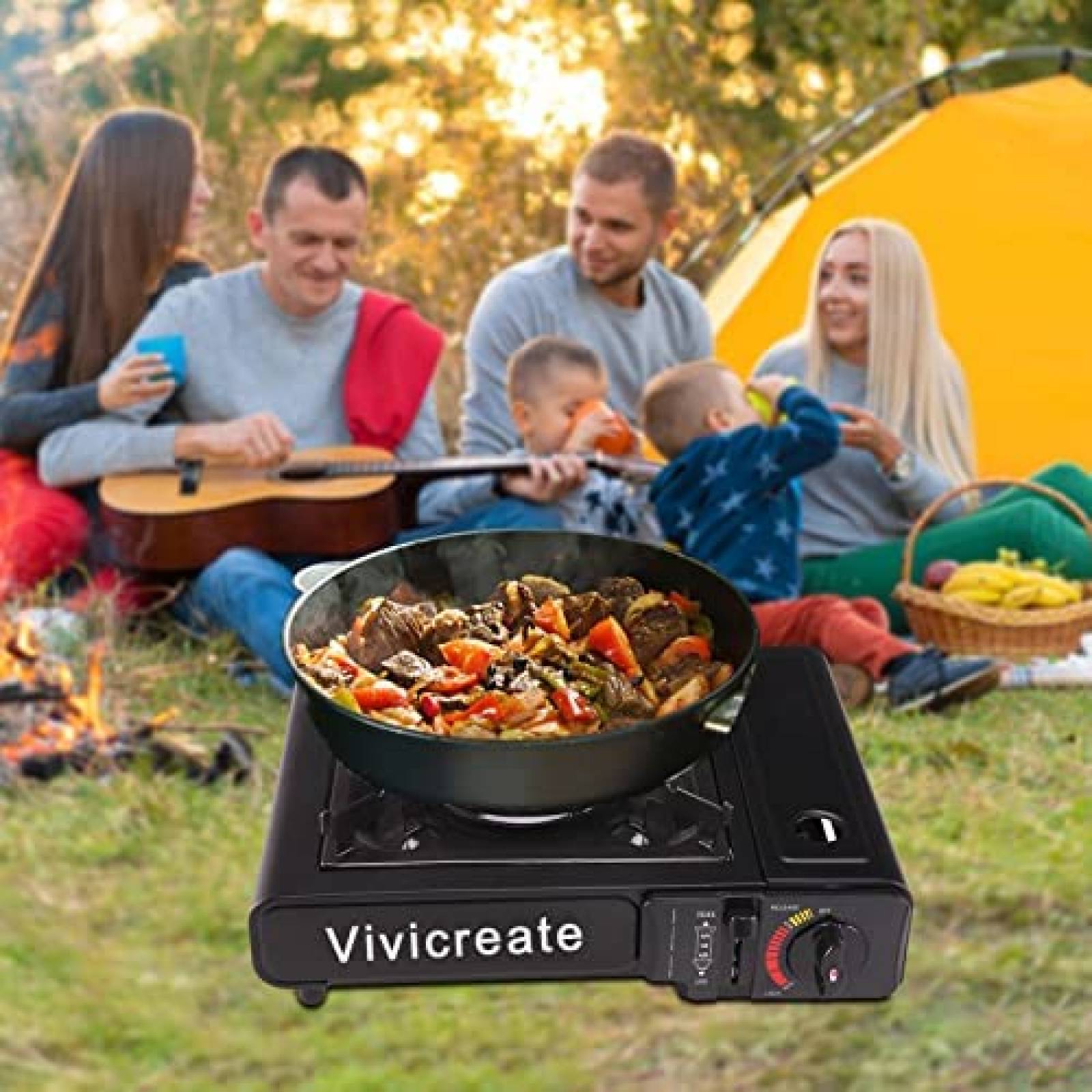 Estufa para Campamento Vivicreate de 8500 BTU -Negro