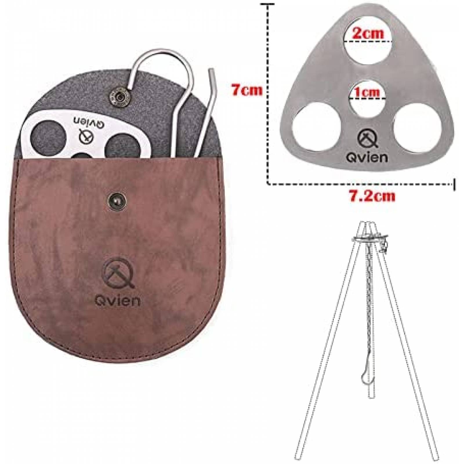 Herramienta Triangular Tripode para Acampar INYX Estilo 10