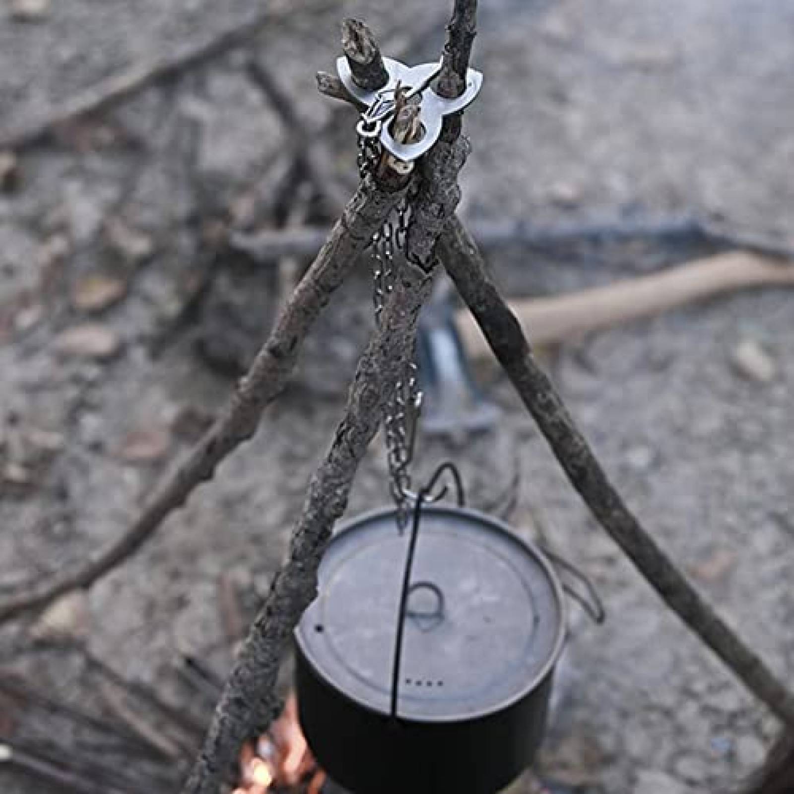 Herramienta Triangular Tripode para Acampar MOOLIGIRL -Plata