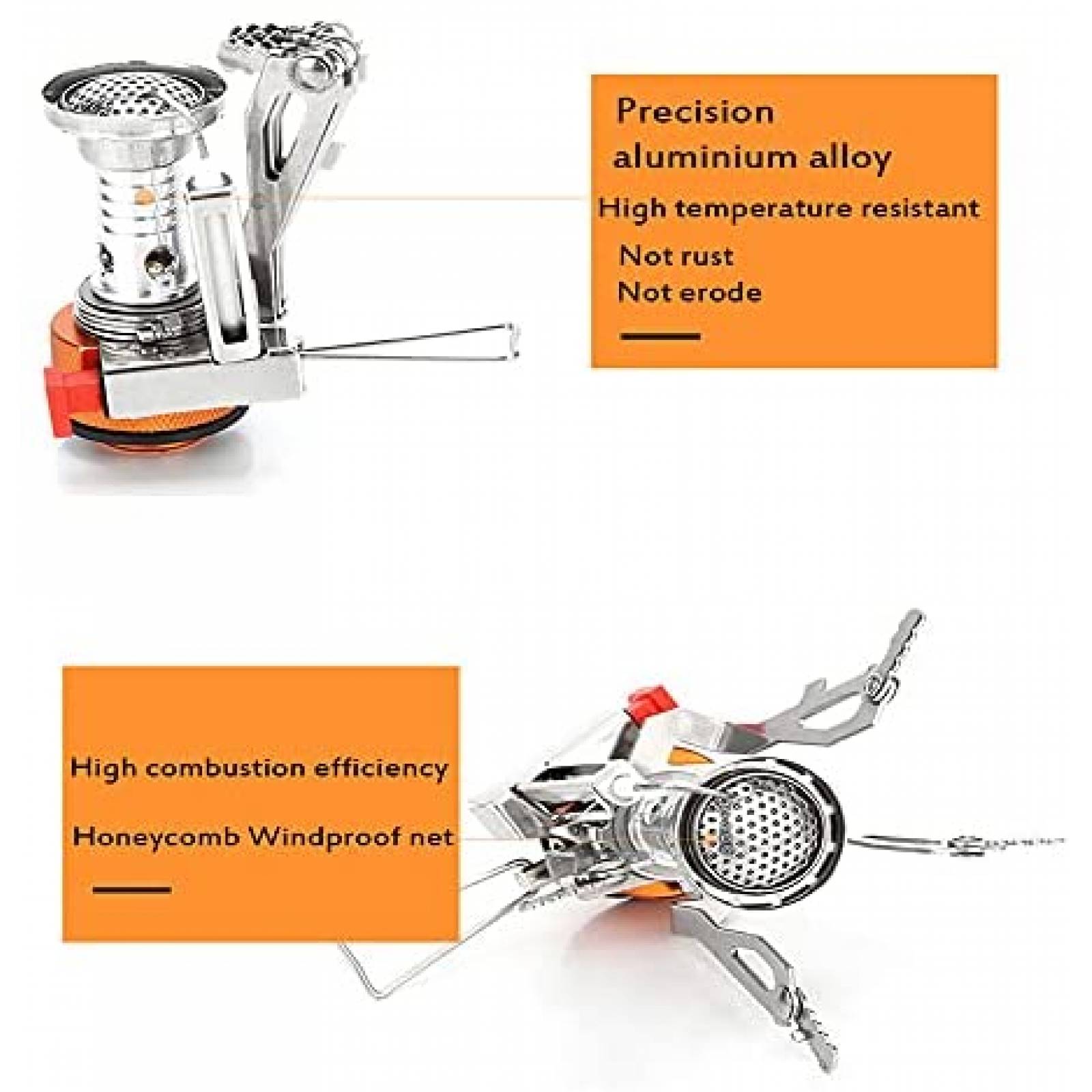 Mechero Portatil para Campamento AIROKA 0.25 lb -Naranja