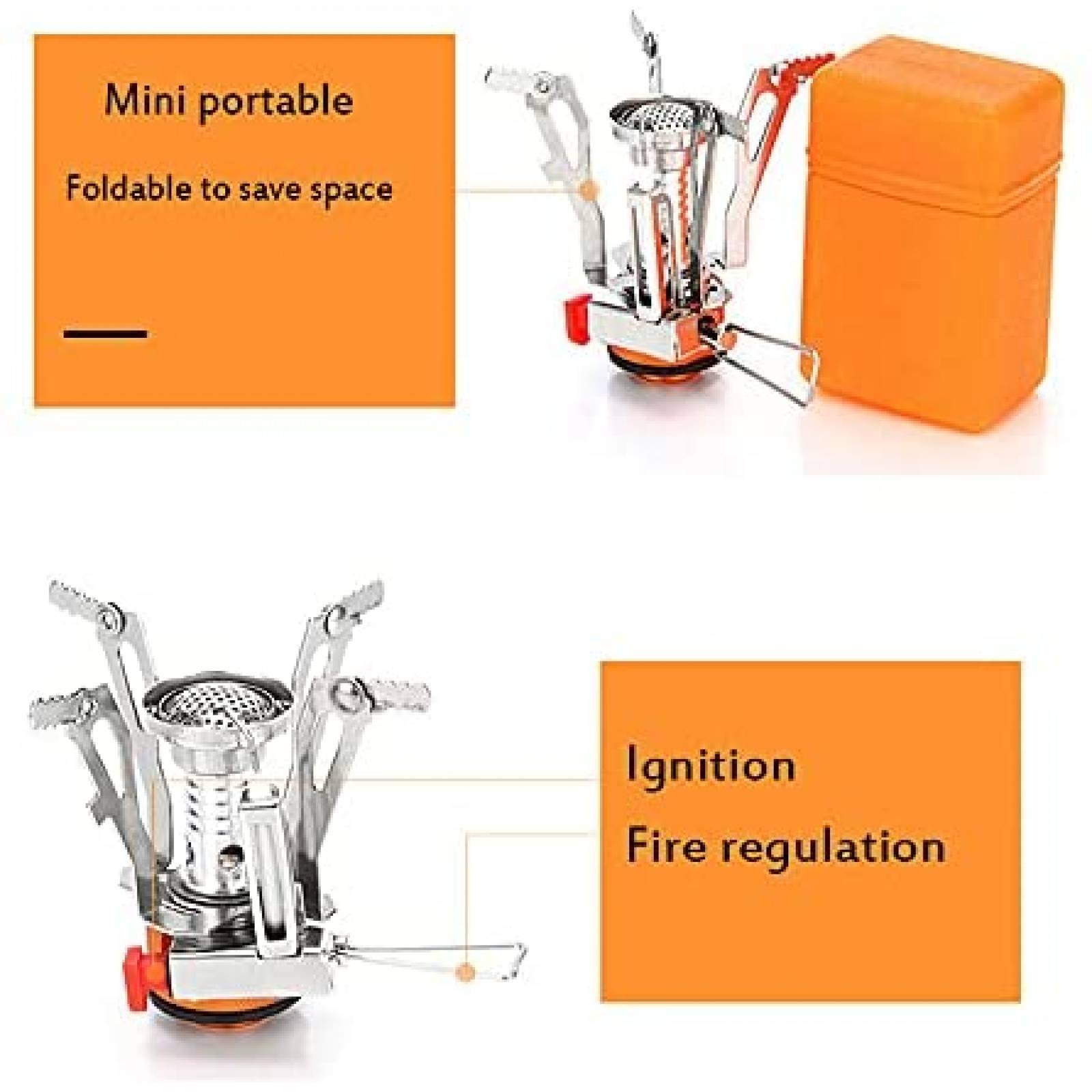 Mechero Portatil para Campamento AIROKA 0.25 lb -Naranja