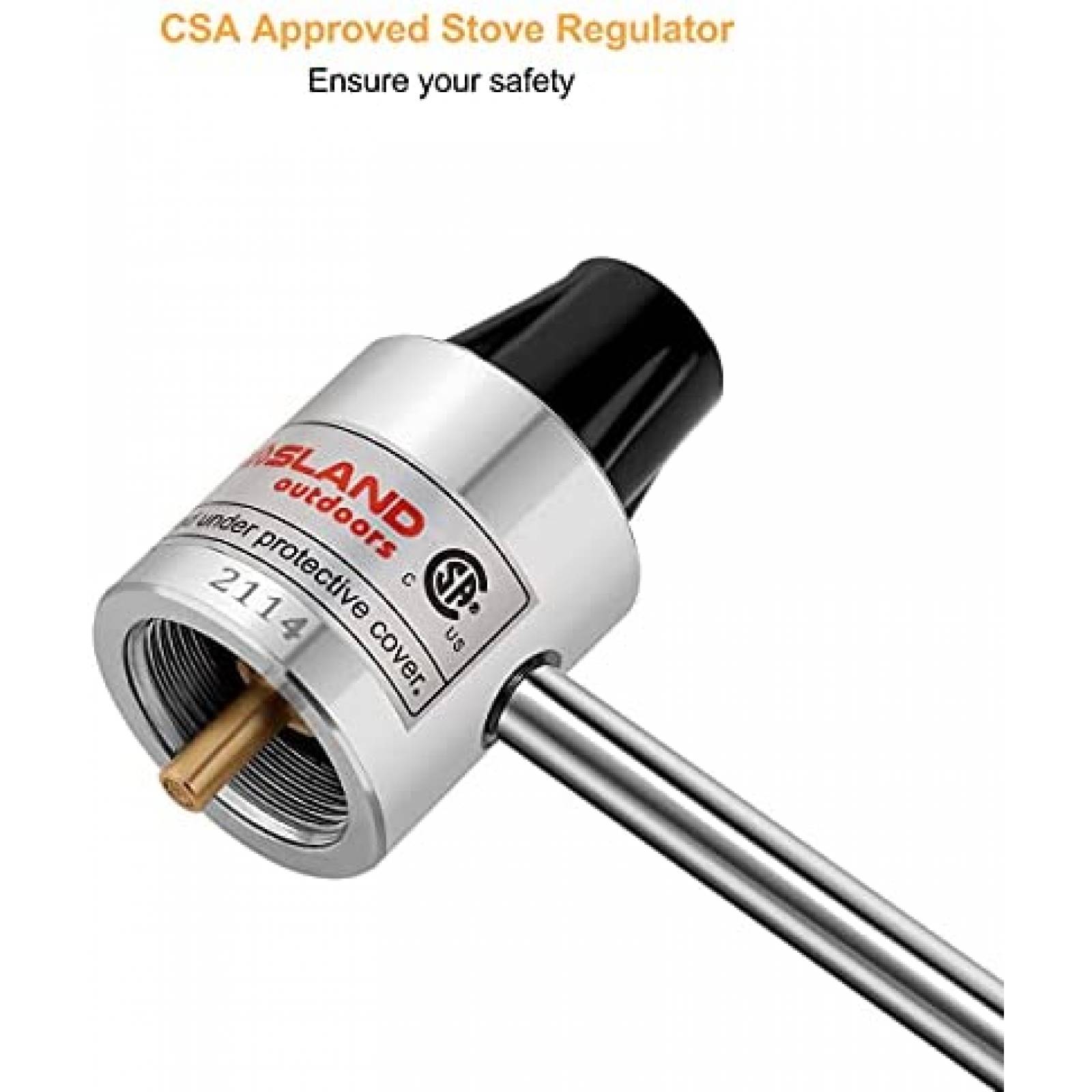 Regulador de Estufa de Gas GASLAND 1 Libra Acero Inoxidable