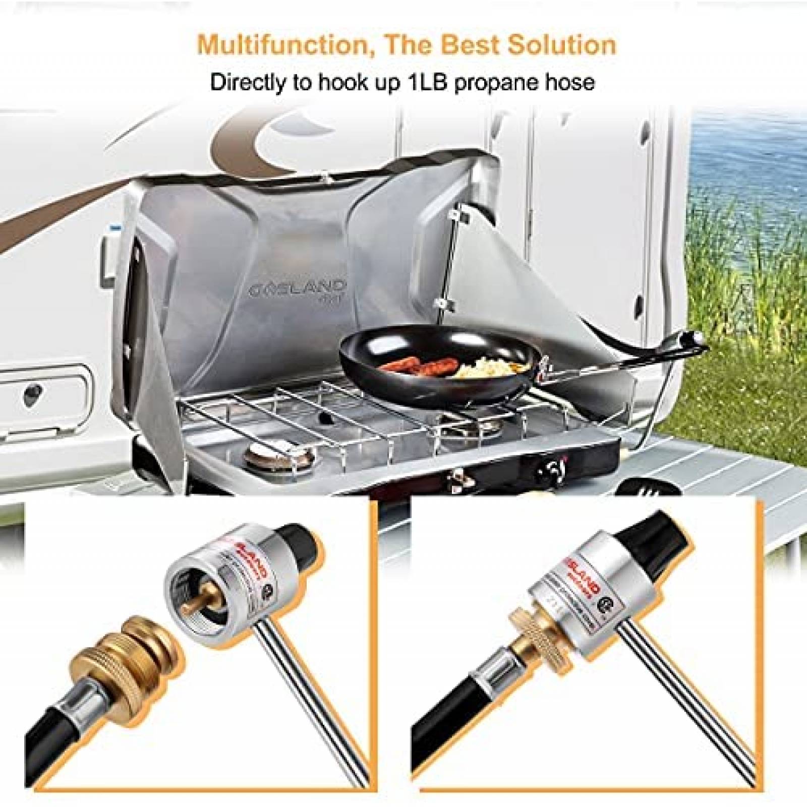 Regulador de Estufa de Gas GASLAND 1 Libra Acero Inoxidable