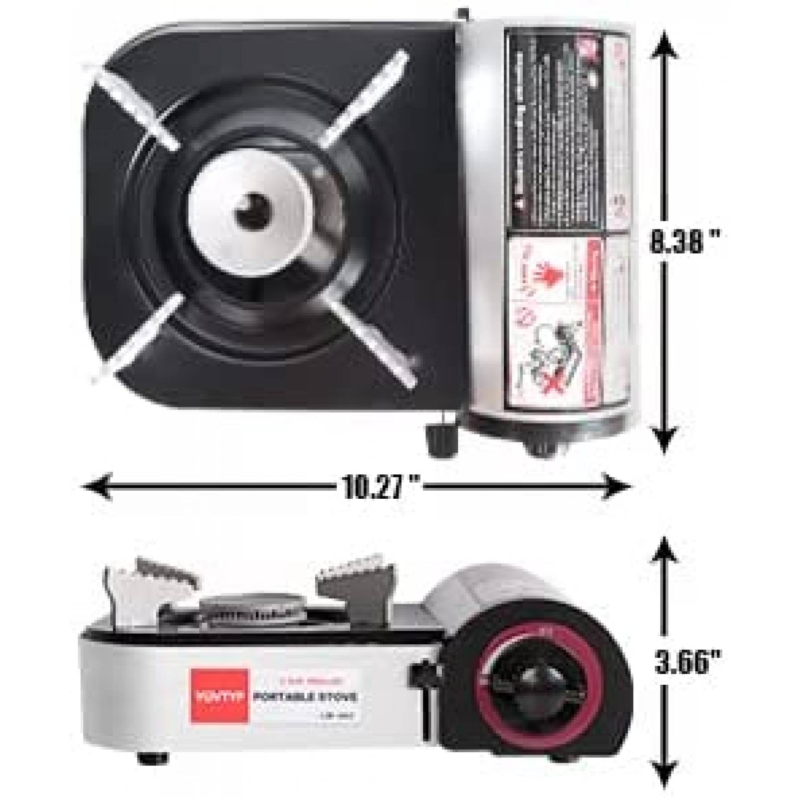 Mini Estufa Portatil de Gas Butano Jhiin 7200 BTU -Blanco