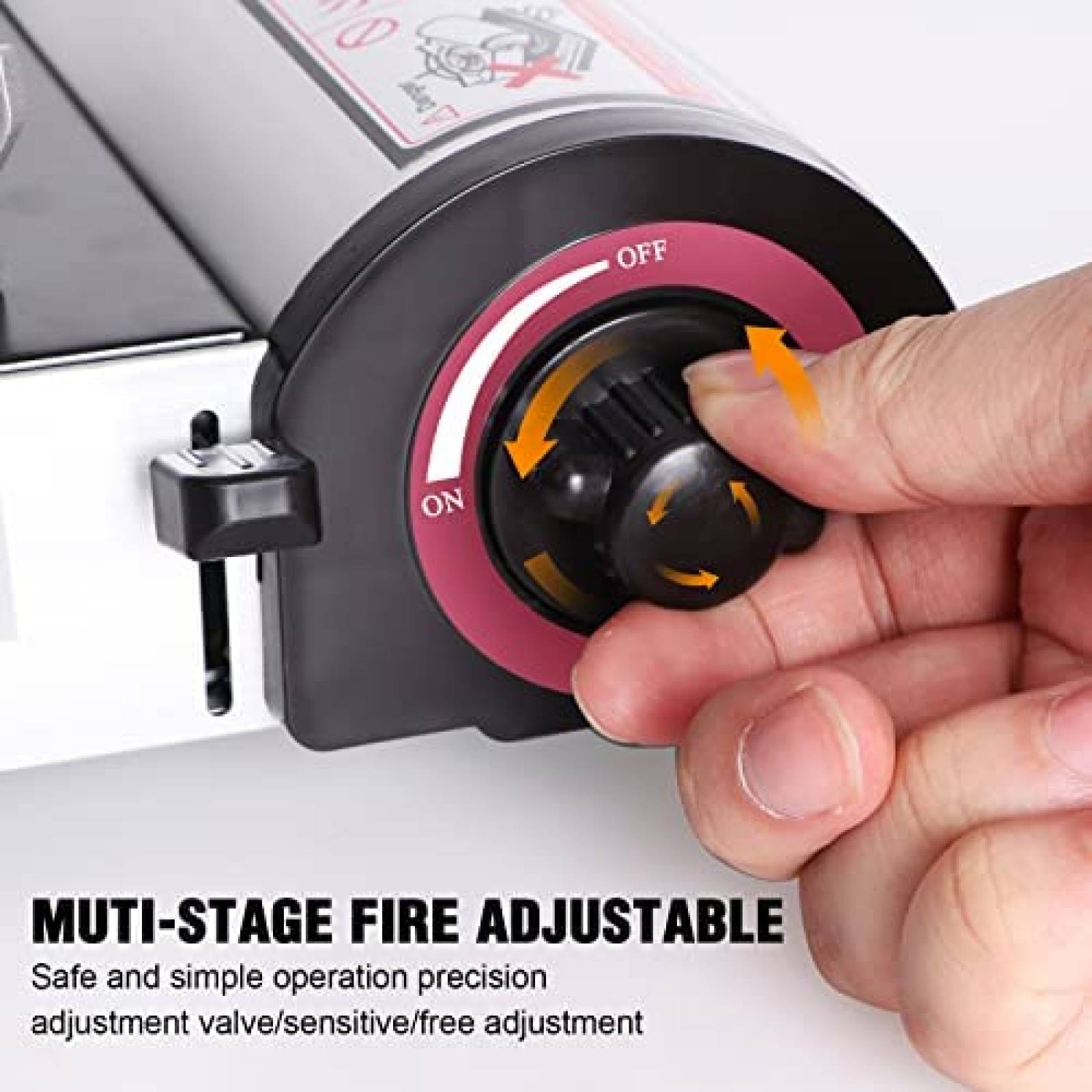 Mini Estufa Portatil de Gas Butano Jhiin 7200 BTU -Blanco