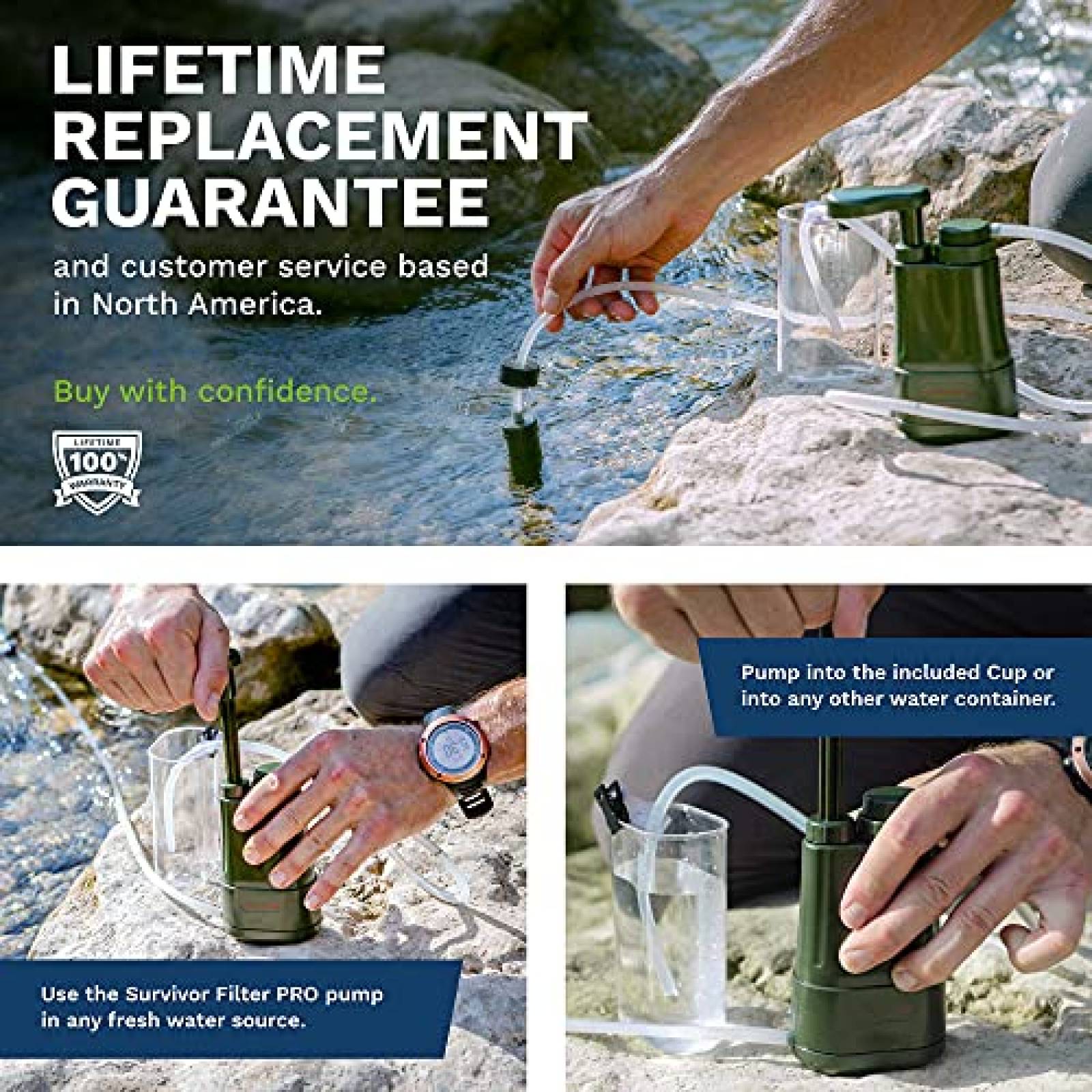 Kit Filtro Agua Survivor Filter PRO Extender Series -Verde