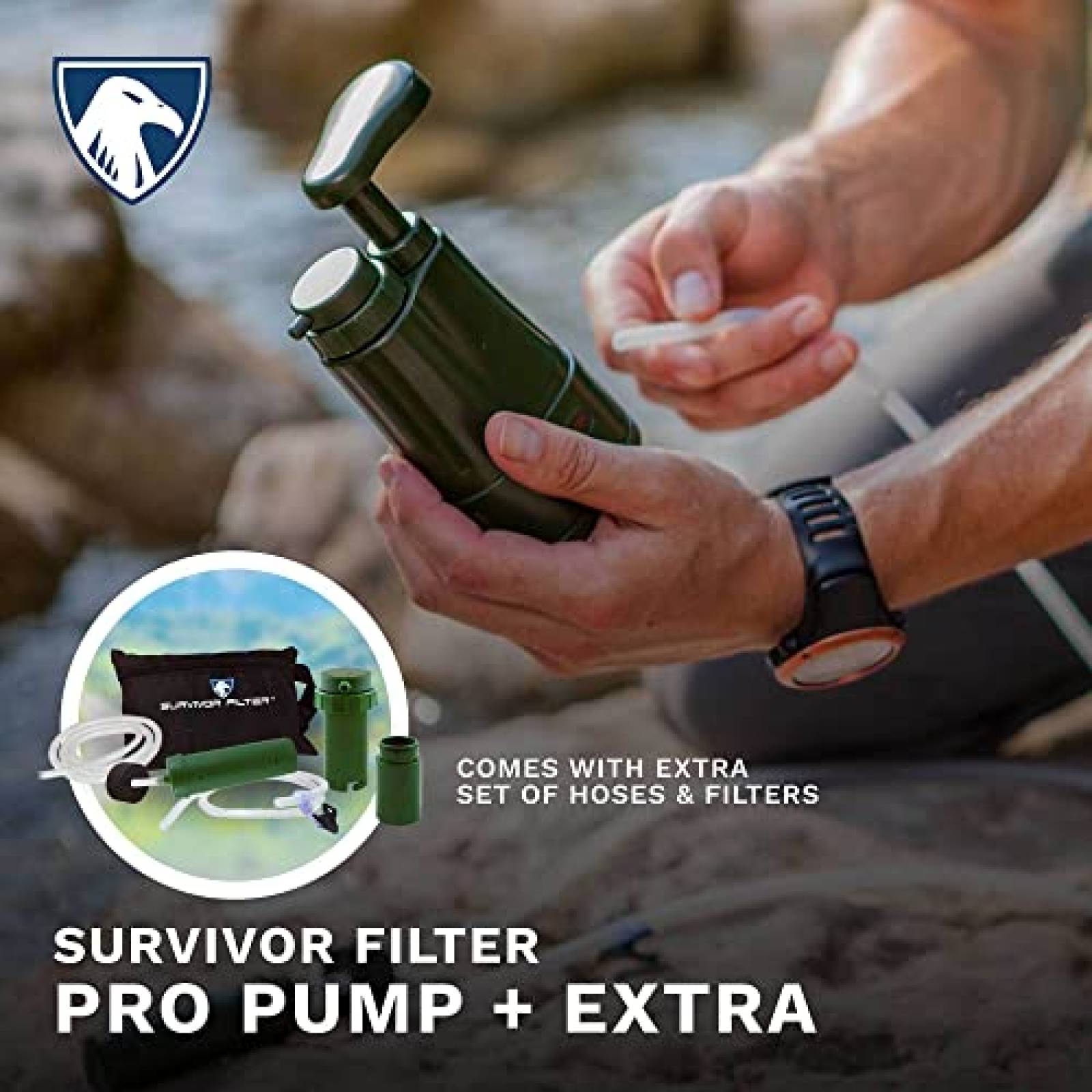 Kit Filtro Agua Survivor Filter PRO Extender Series -Verde