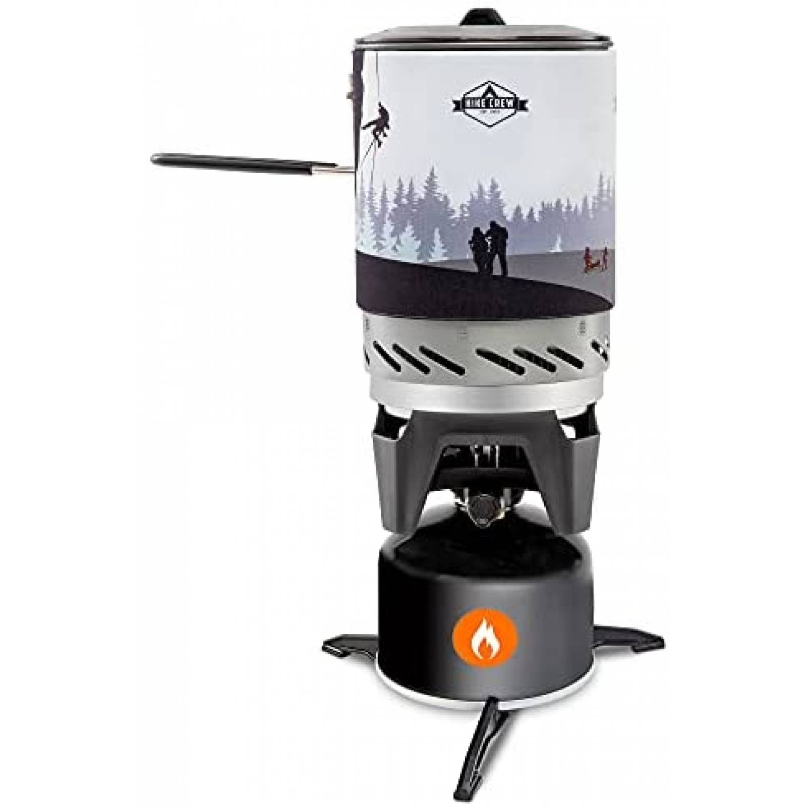 Estufa Portatil para Campamento Hike Crew Cap. 1L -Negro
