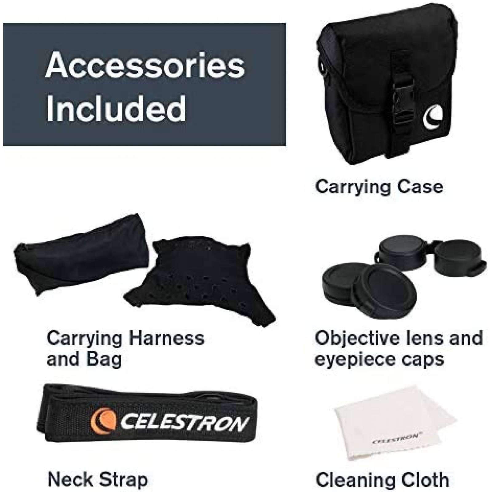 Binoculares Celestron ED 8x42 BAK4 con Accesorios -Negro