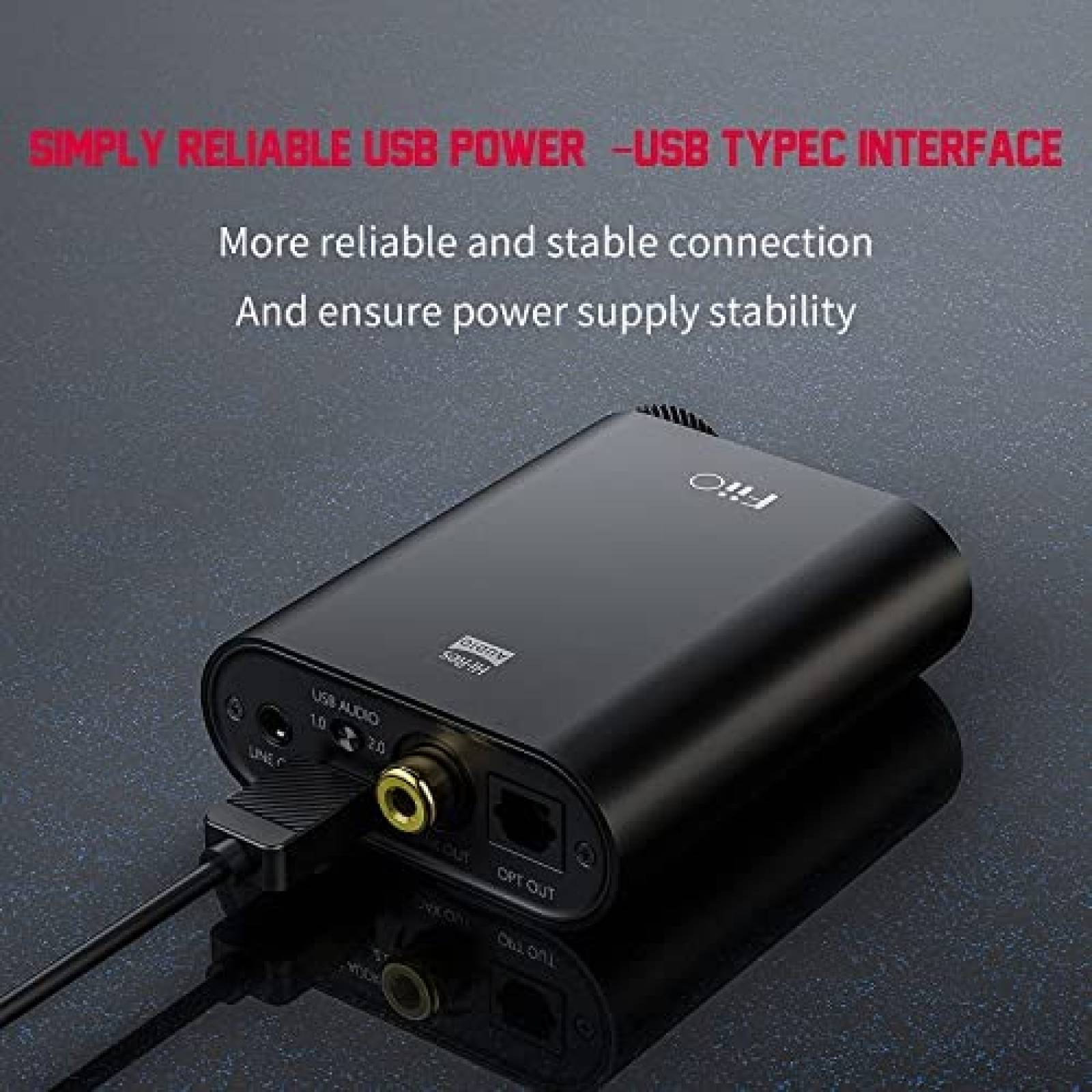 Amplificador Portátil FiiO NEWK3 Hifi 384KHz USB C -Negro