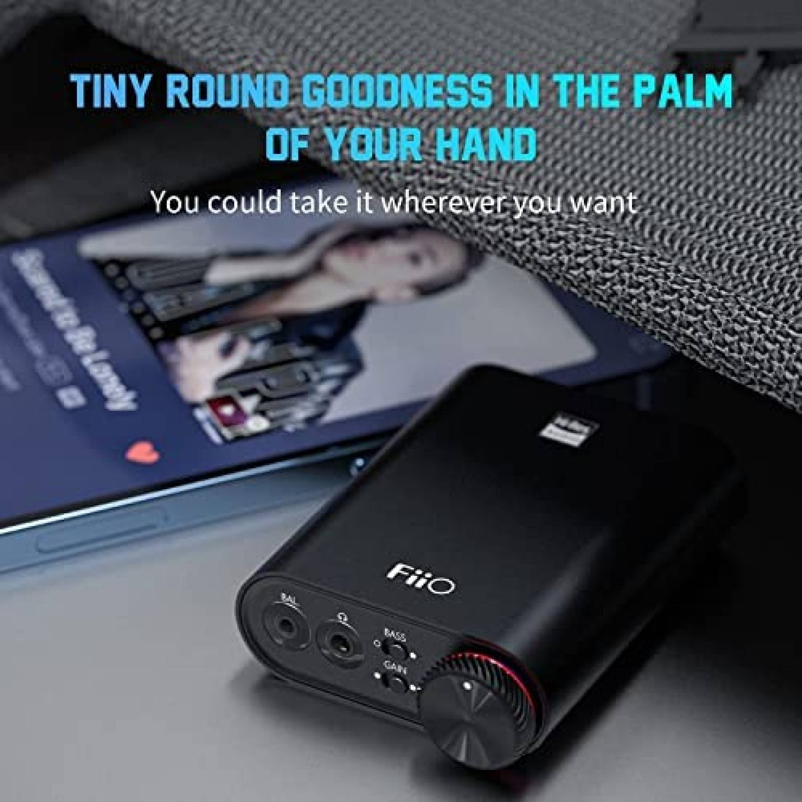 Amplificador Portátil FiiO NEWK3 Hifi 384KHz USB C -Negro