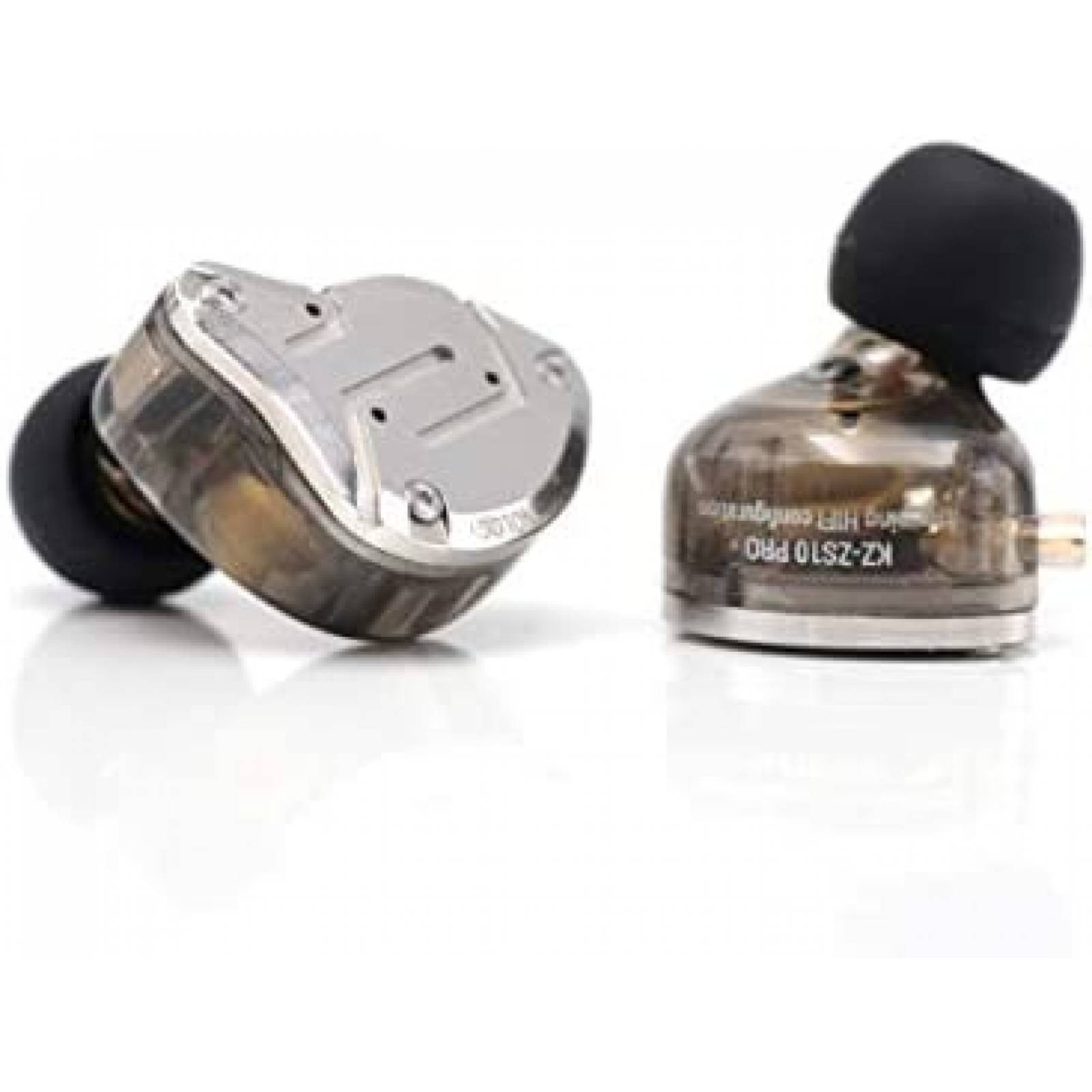 Audifonos KZ ZS10 Pro Sonido HiFi Diseño Ergonomico Plateado