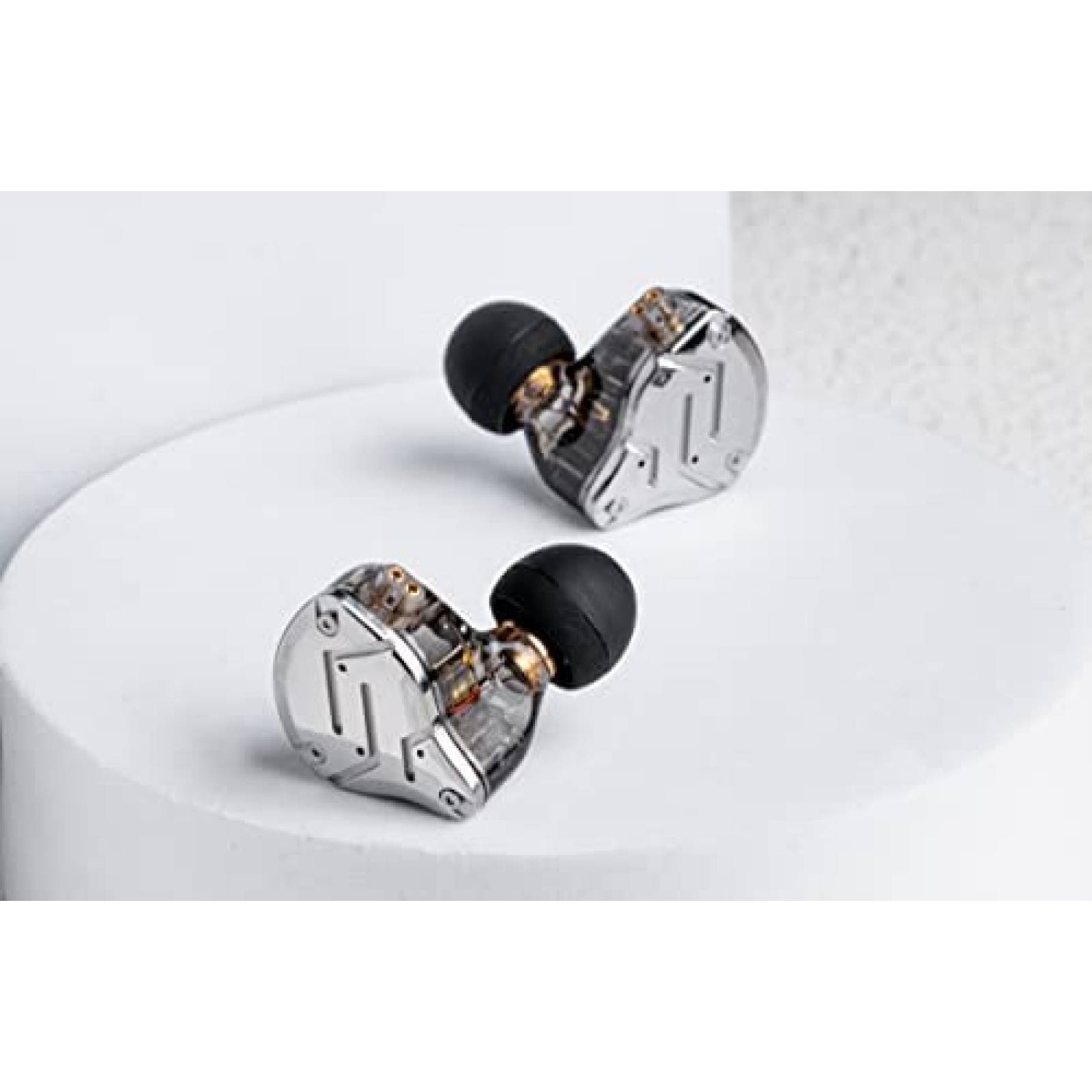 Audifonos KZ ZS10 Pro Sonido HiFi Diseño Ergonomico Plateado