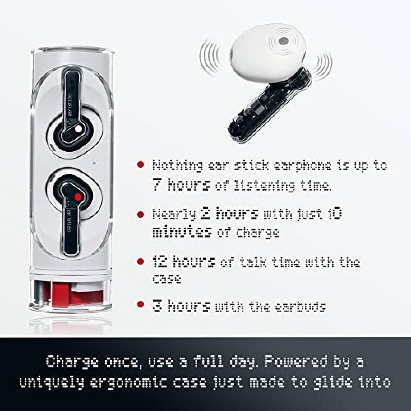 Audifonos Bluetooth Nothing Ear Stick Resiste al Agua 3 mics