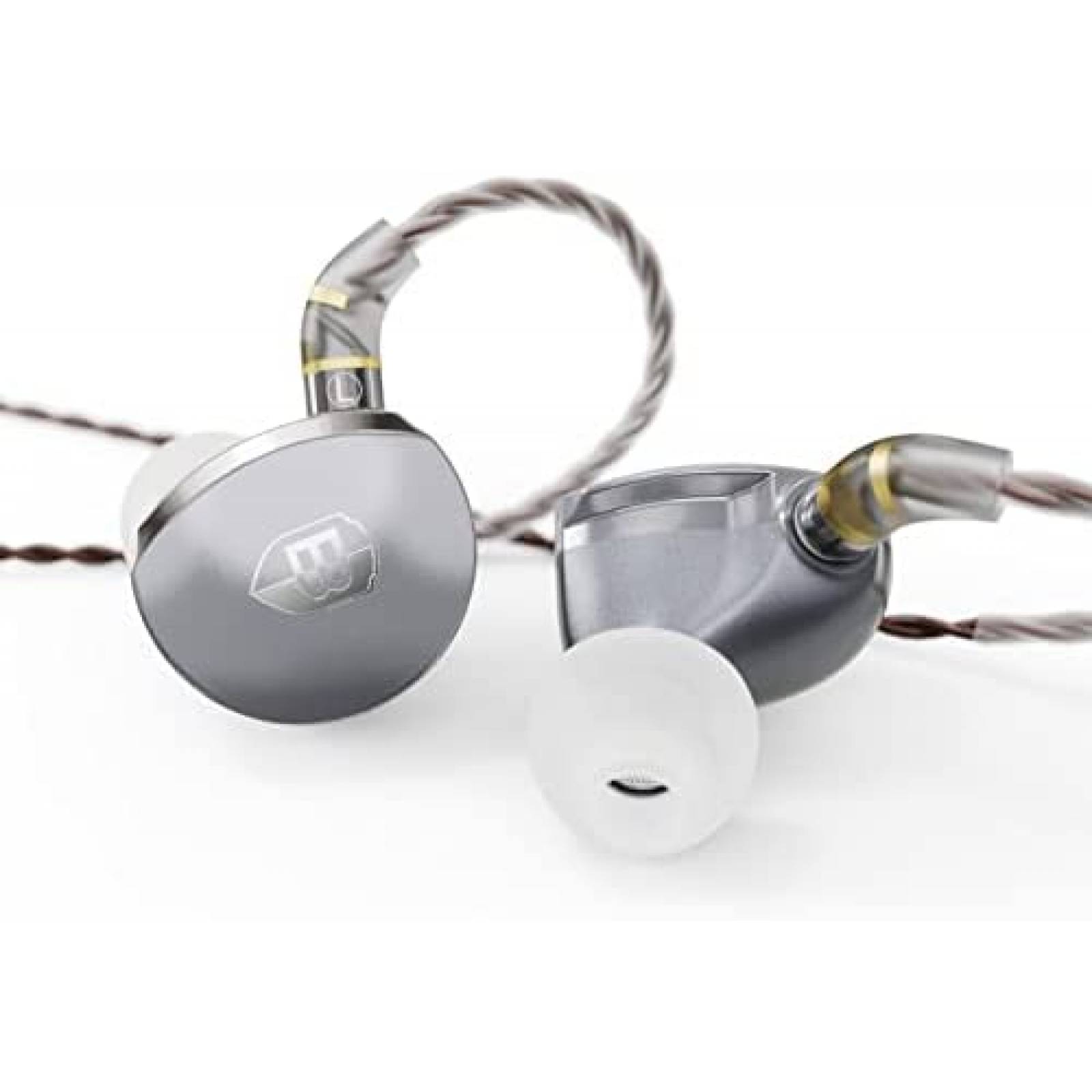 Auriculares IEM BASN 14,5 mm con proceso CNC -Plata