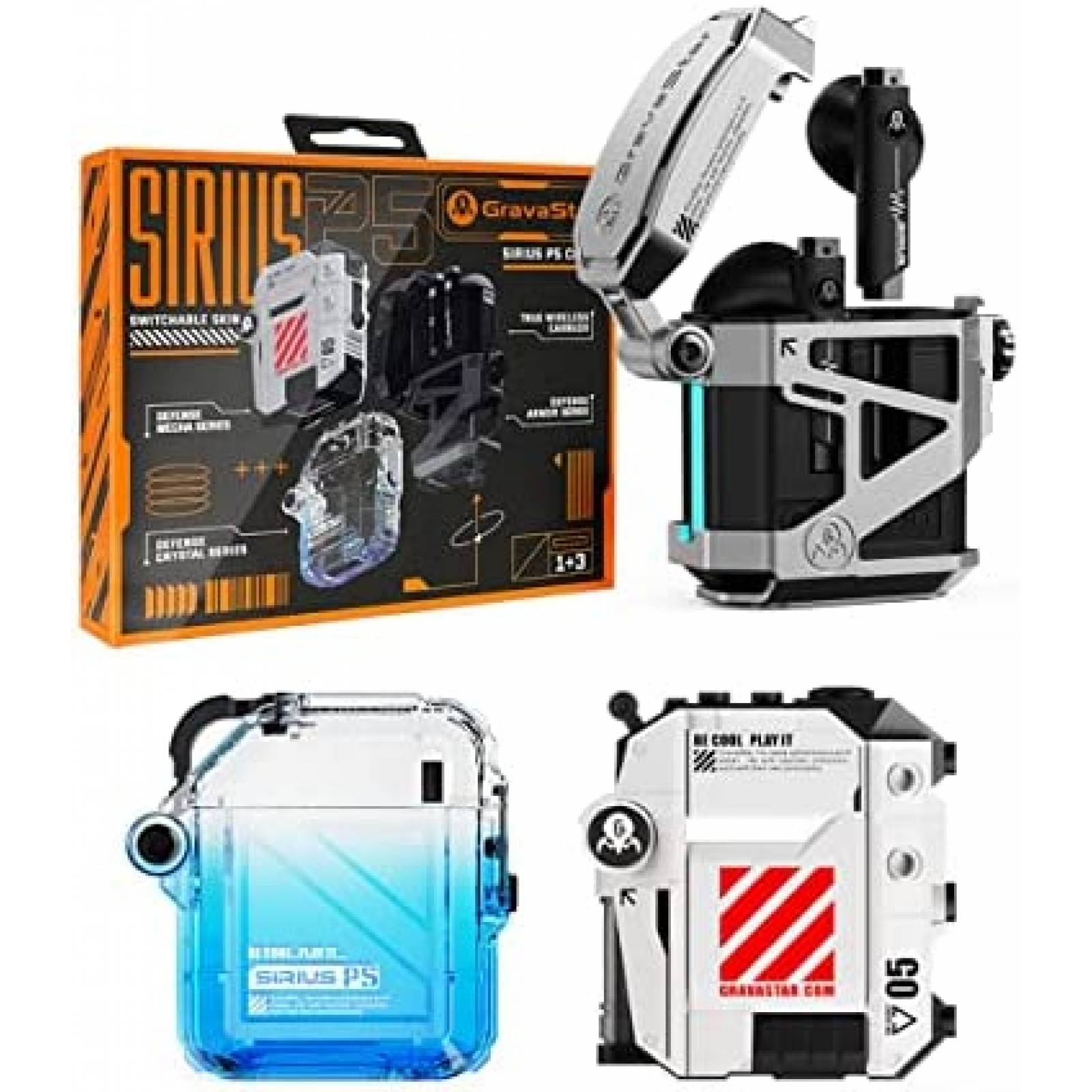 Audifonos Inalambricos G GravaStar P5 RGB+Accesorios -Negro