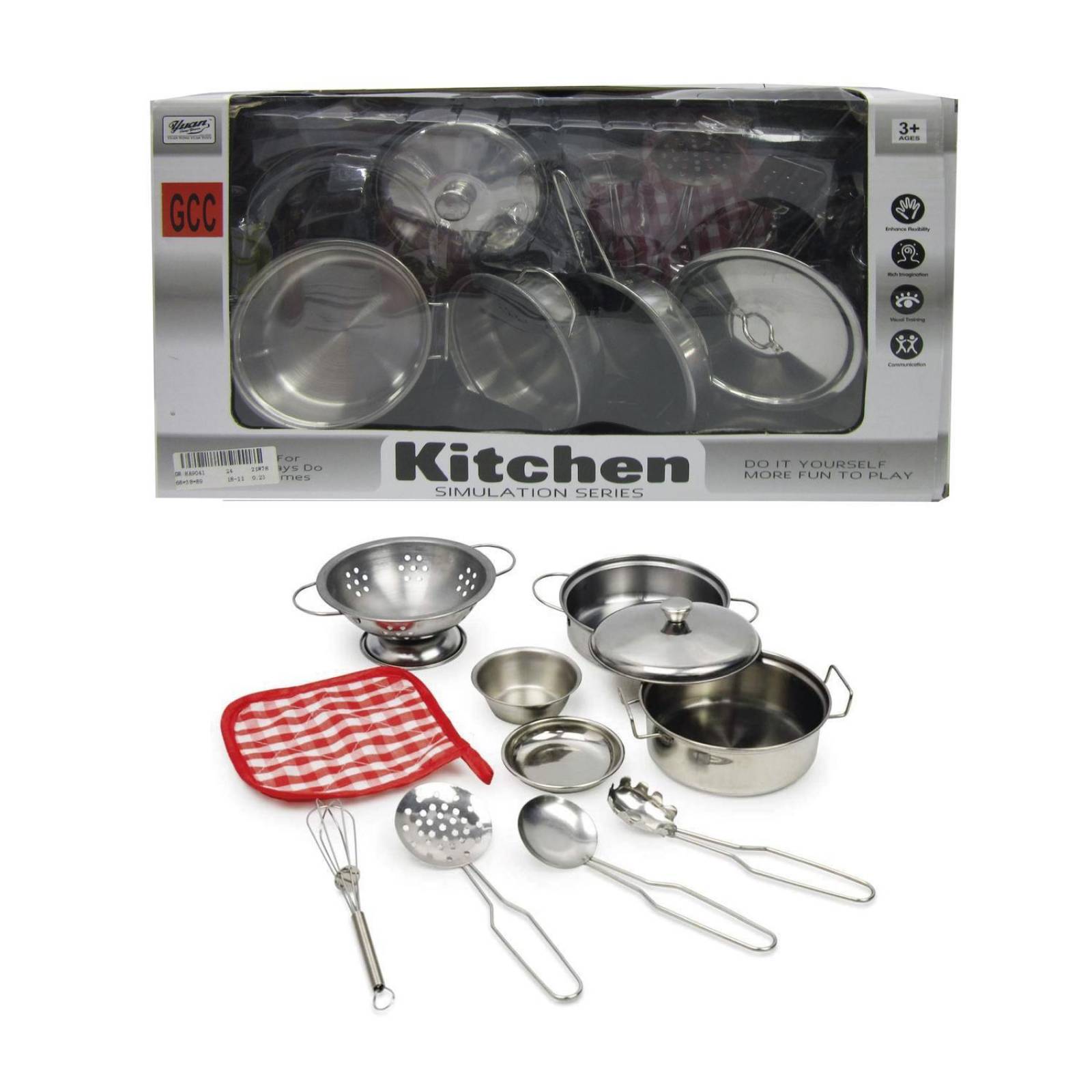 Juego De Cocina Kids Set Juguete De Cocina 11 Piezas 