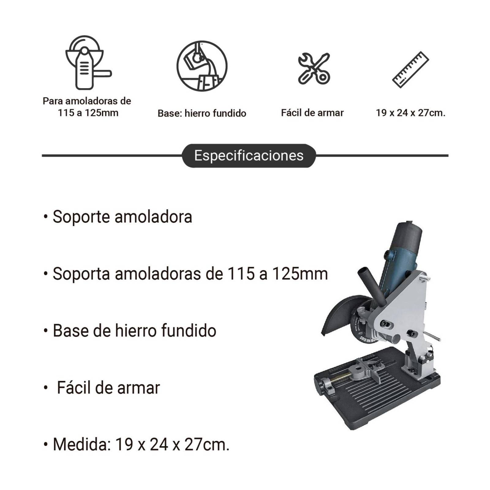 Soporte De Amoladora Angular Con Base De Hierro Fundido
