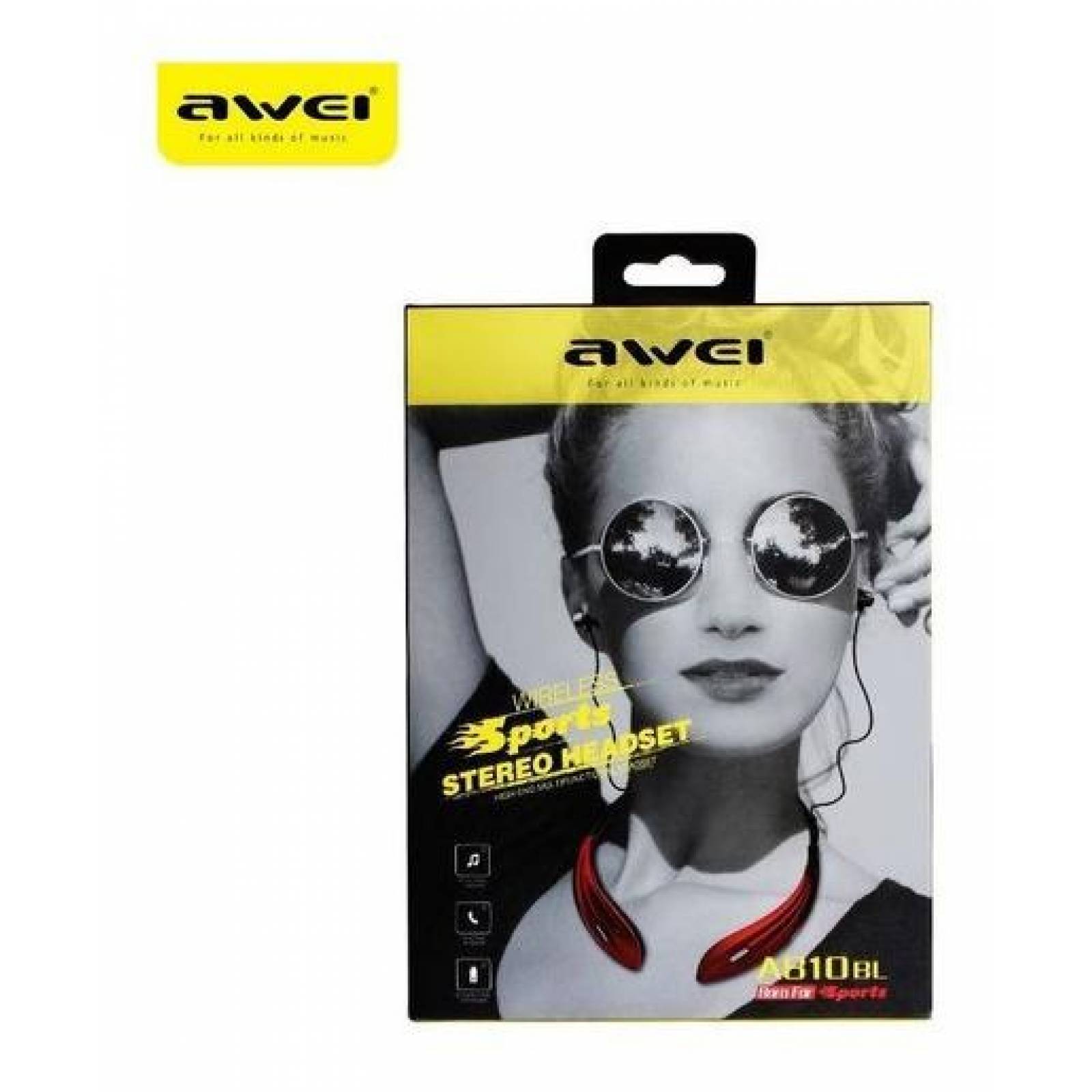 Audífonos Magnéticos Awei A810bl Inalámbricos Bluetooth KUSA-A810BL-2-NEGRO