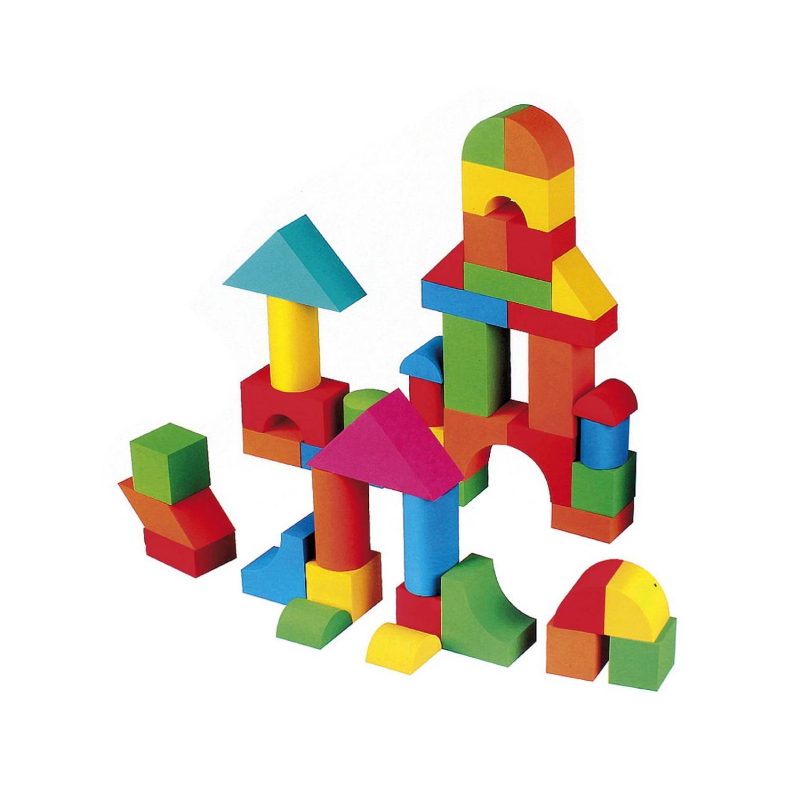 Juguete Bloques De Construcción Goma Eva 49 Piezas U2861 