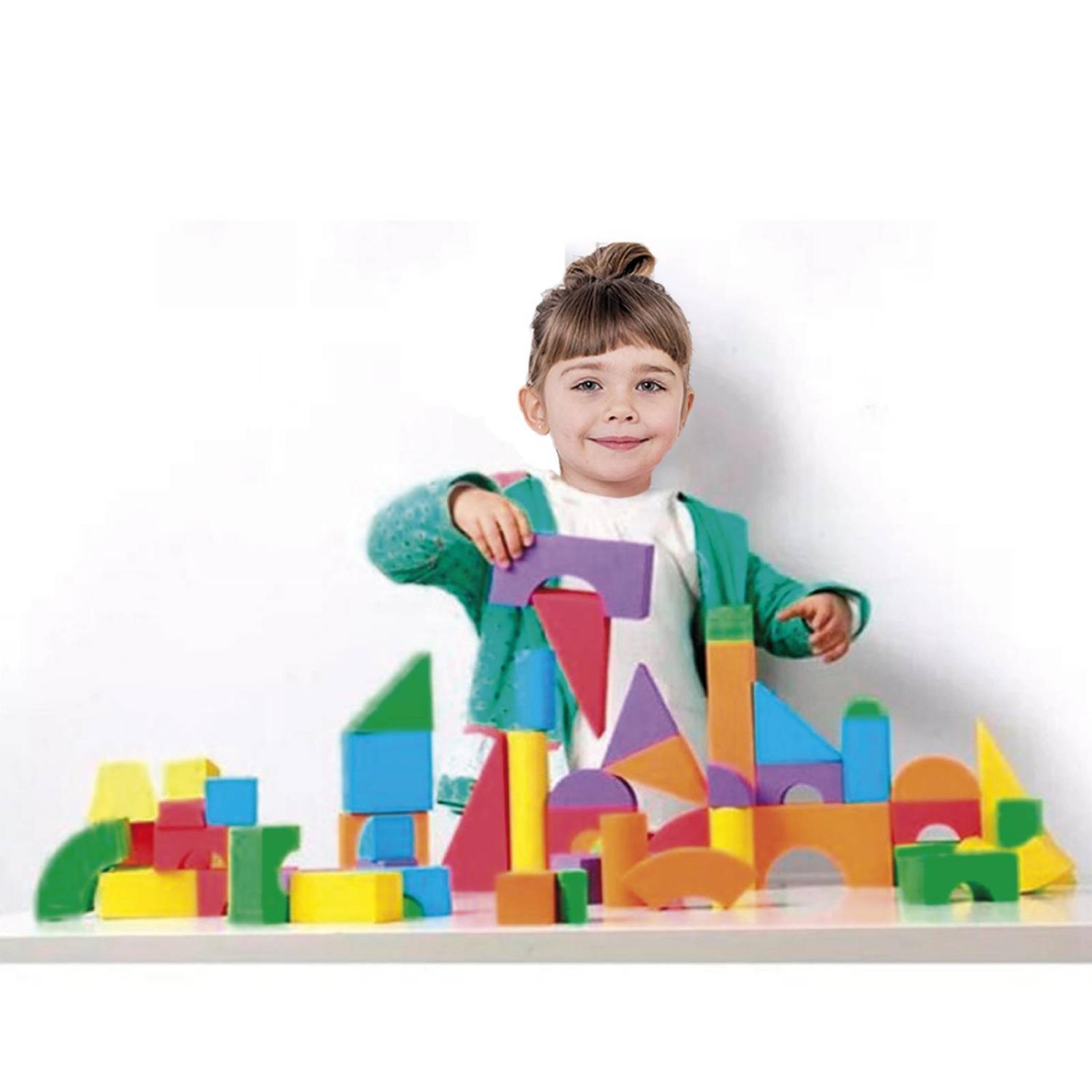 Juguete Bloques De Construcción Goma Eva 49 Piezas U2861 