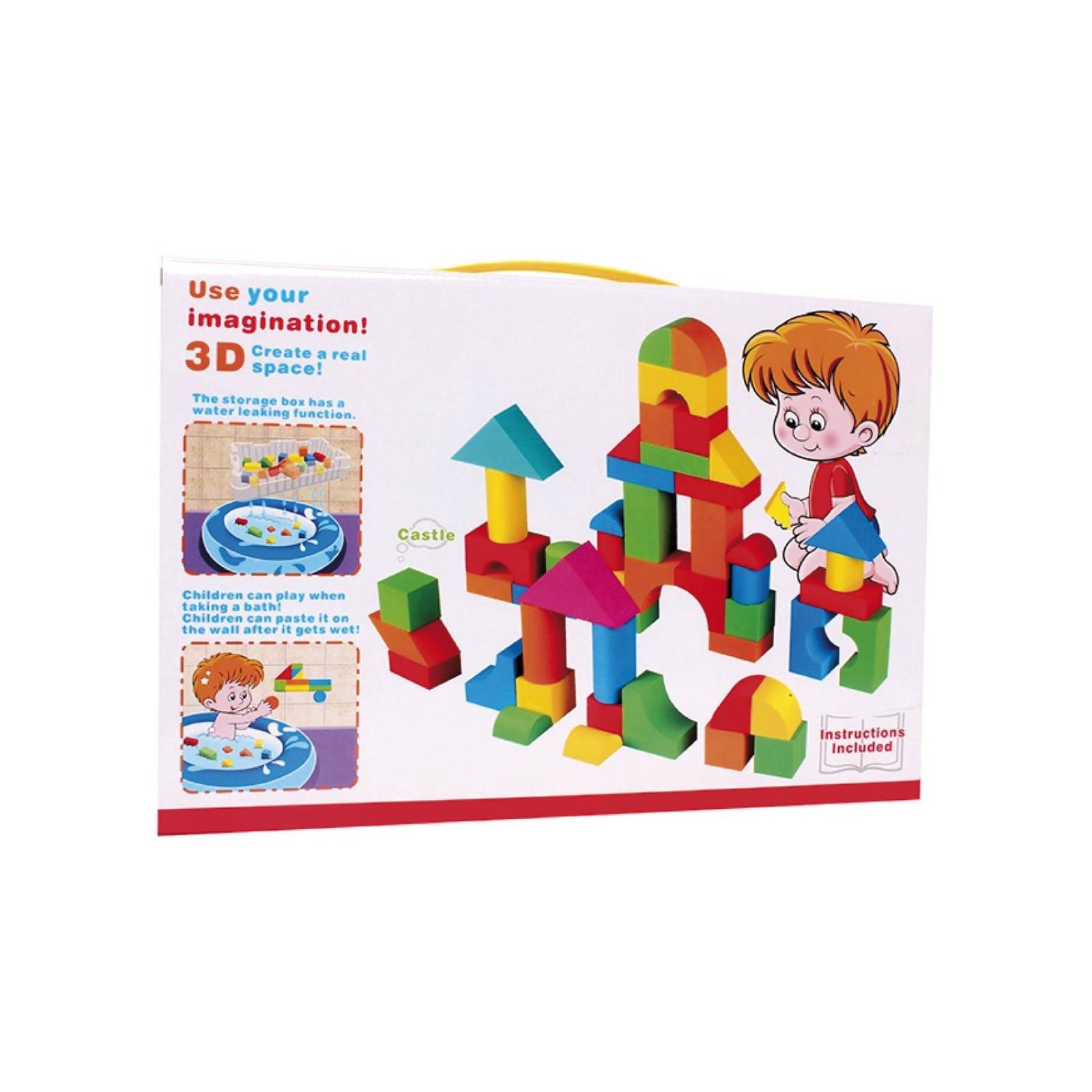 Juguete Bloques De Construcción Goma Eva 49 Piezas U2861 