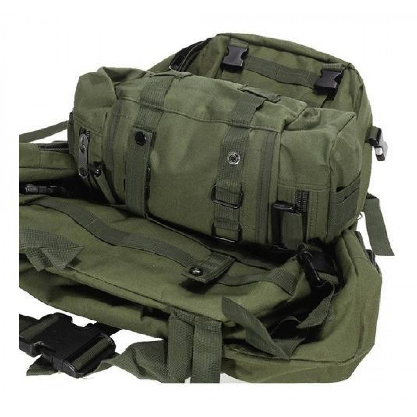 Mochila Táctica 55 Lts Multifuncion Uso Rudo Verde oscuro