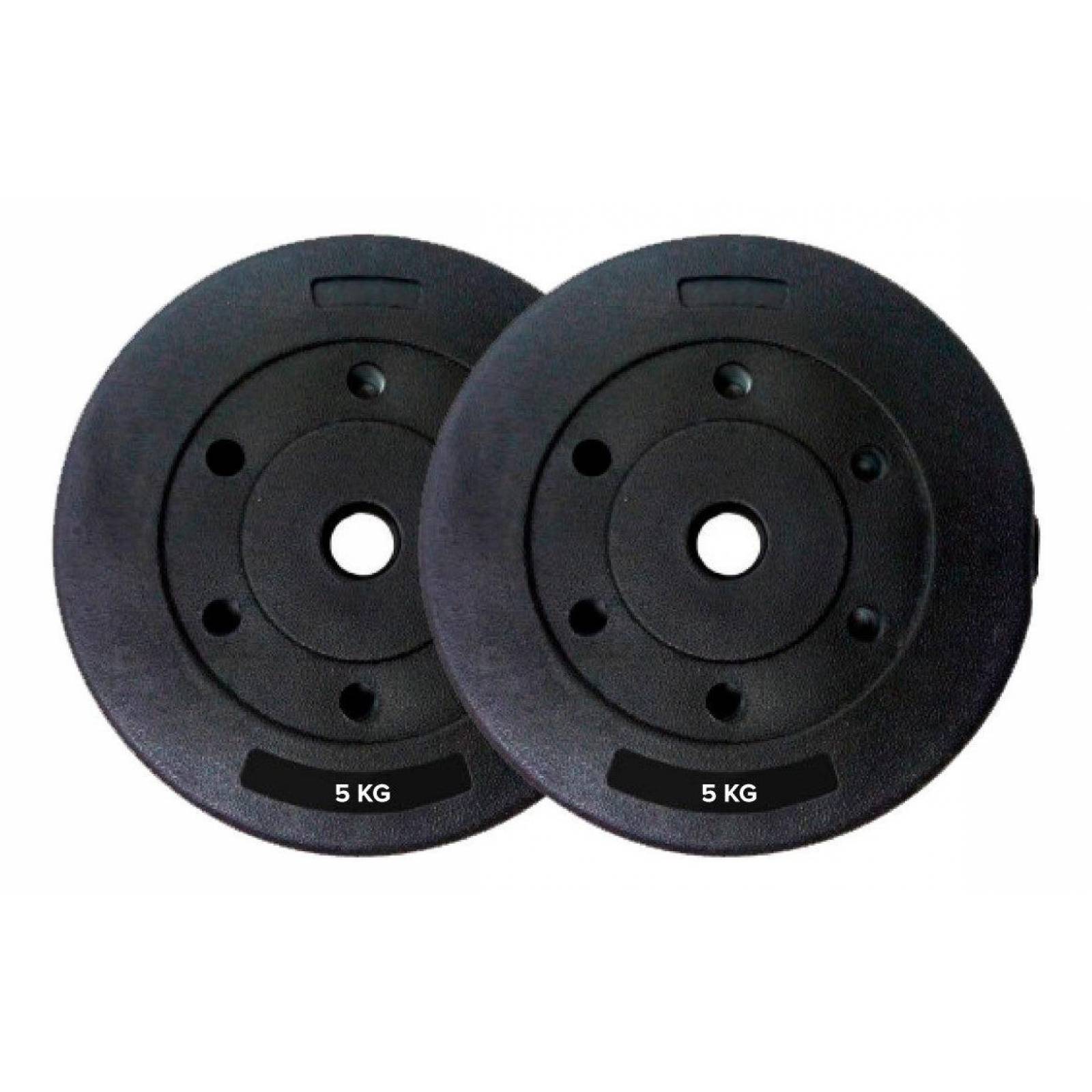 Kit 2 Discos De Pesas 5 Kg Para Musculación Y Resistencia