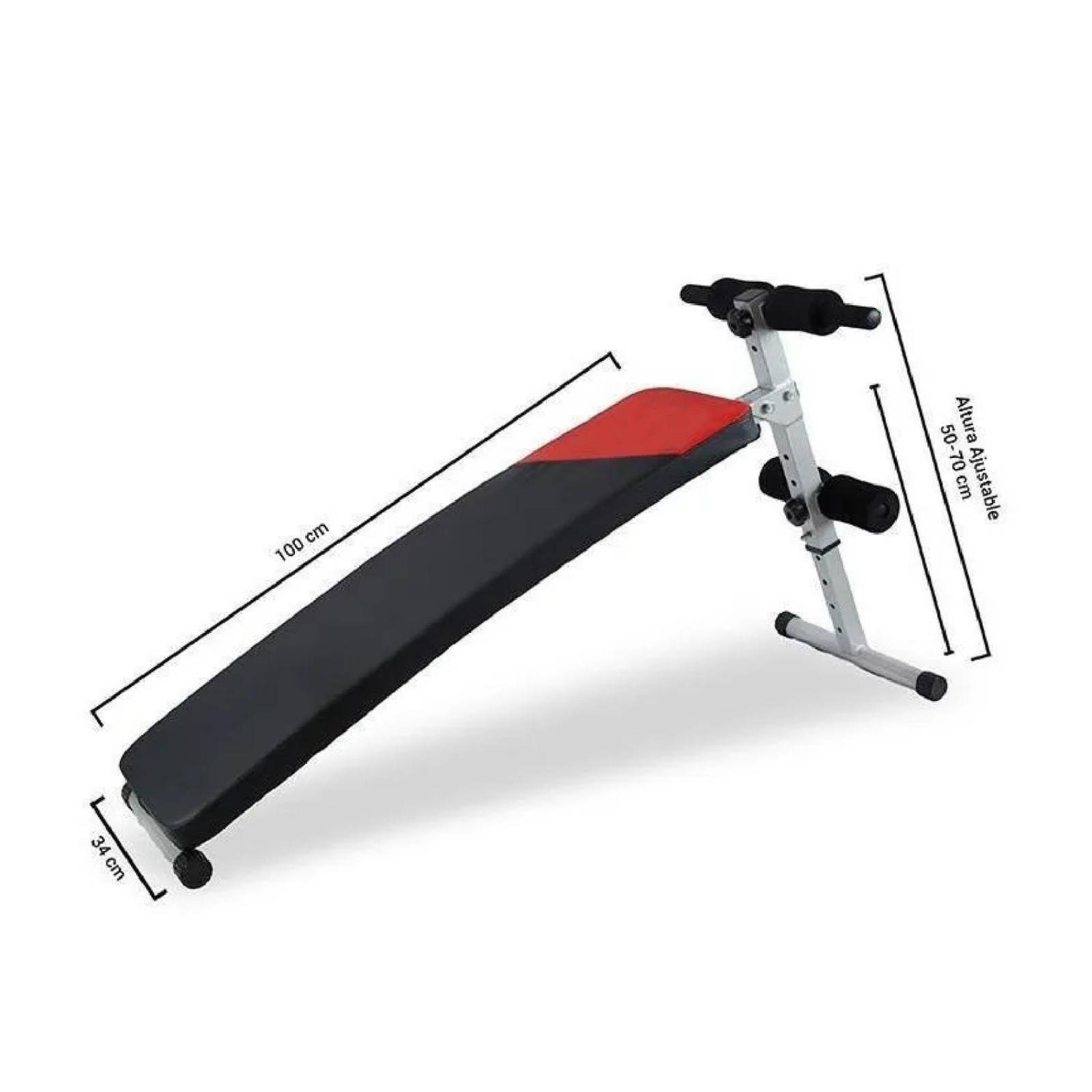 Banca Para Abdominales Ejercitador Inclinado Fitness Deporte 