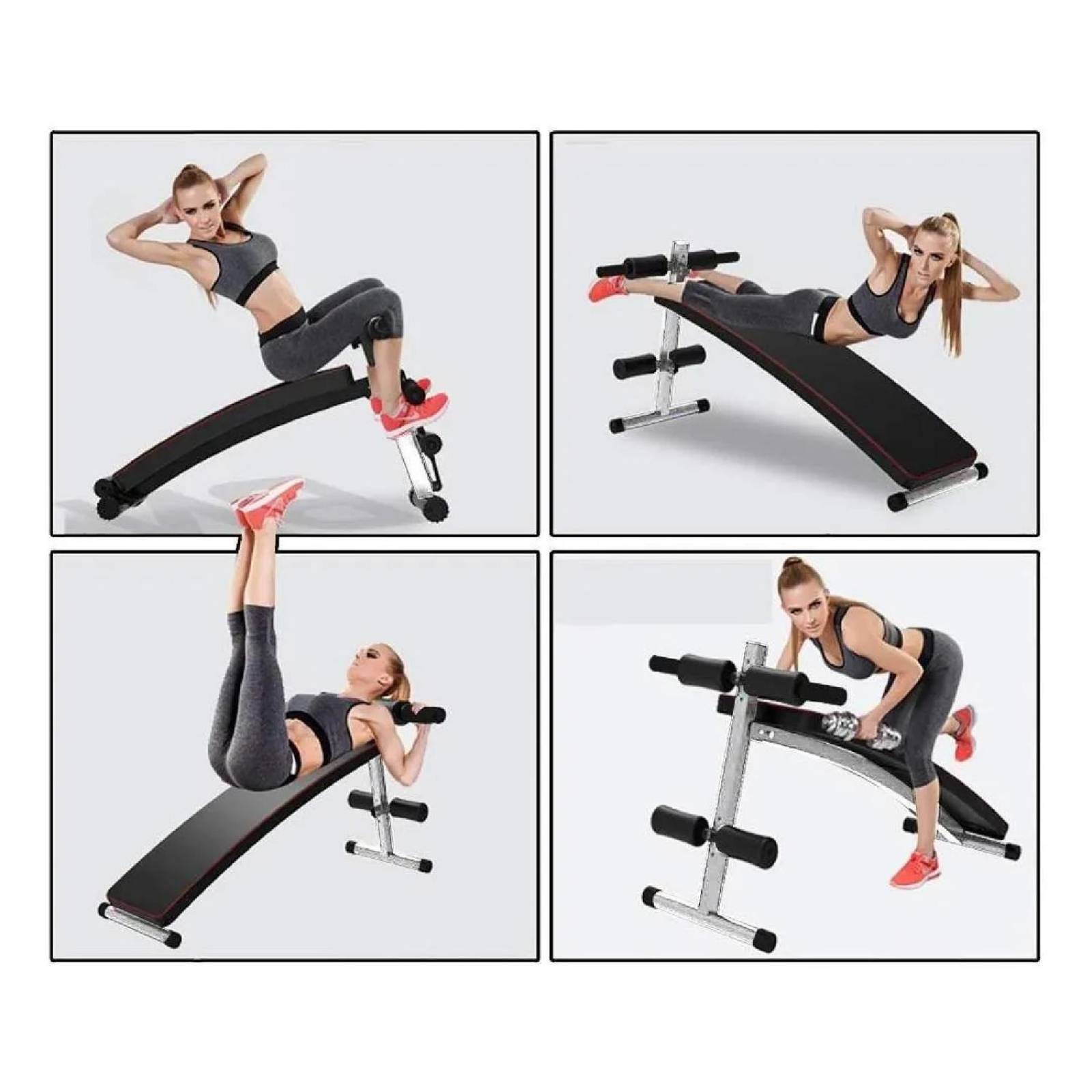 Banca Para Abdominales Ejercitador Inclinado Fitness Deporte 