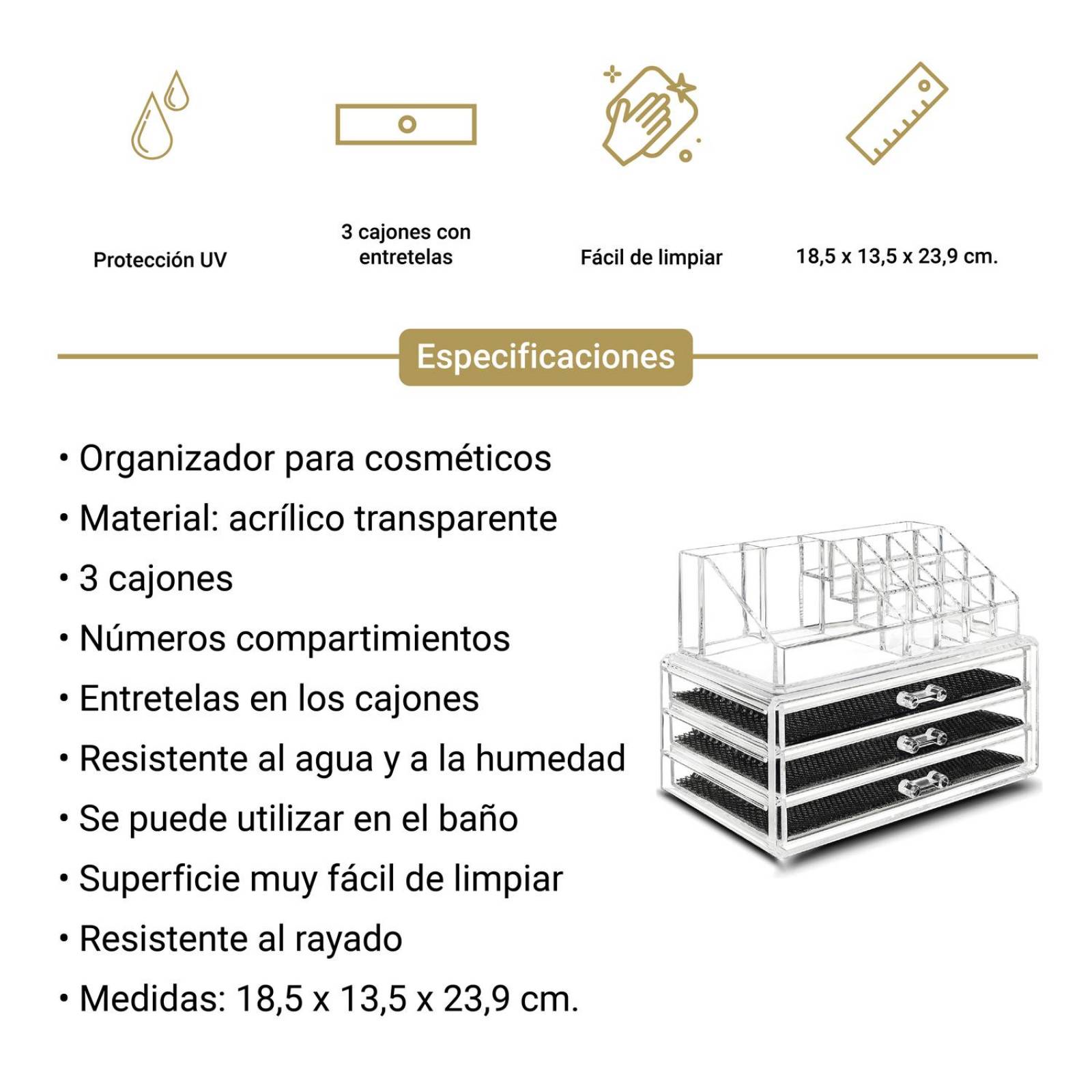 Organizador Para Cosmeticos De Acrilico Maquillaje 
