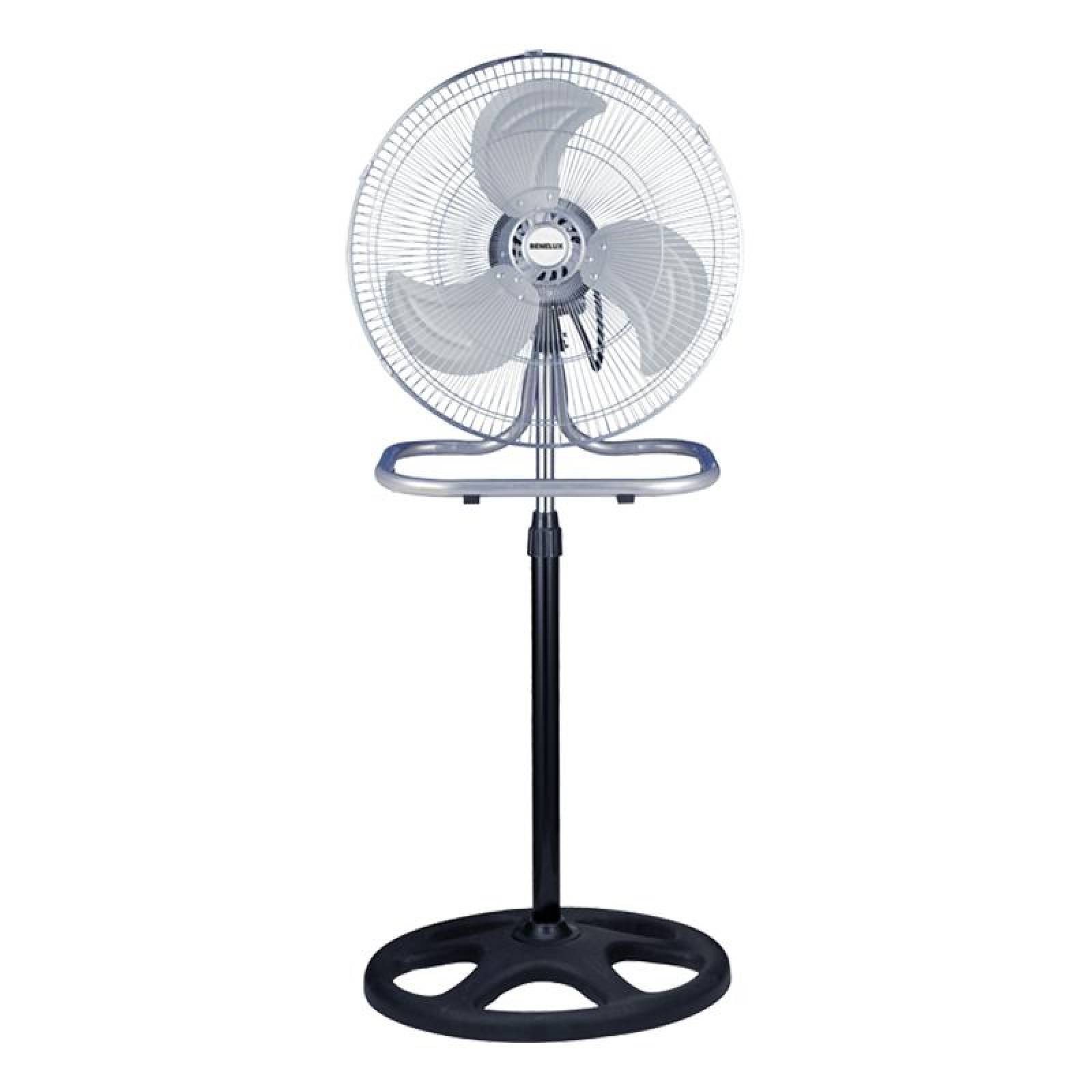 Ventilador 3 en 1 Negro y Cromo 3 Aspas Metal 18" Diámetro 