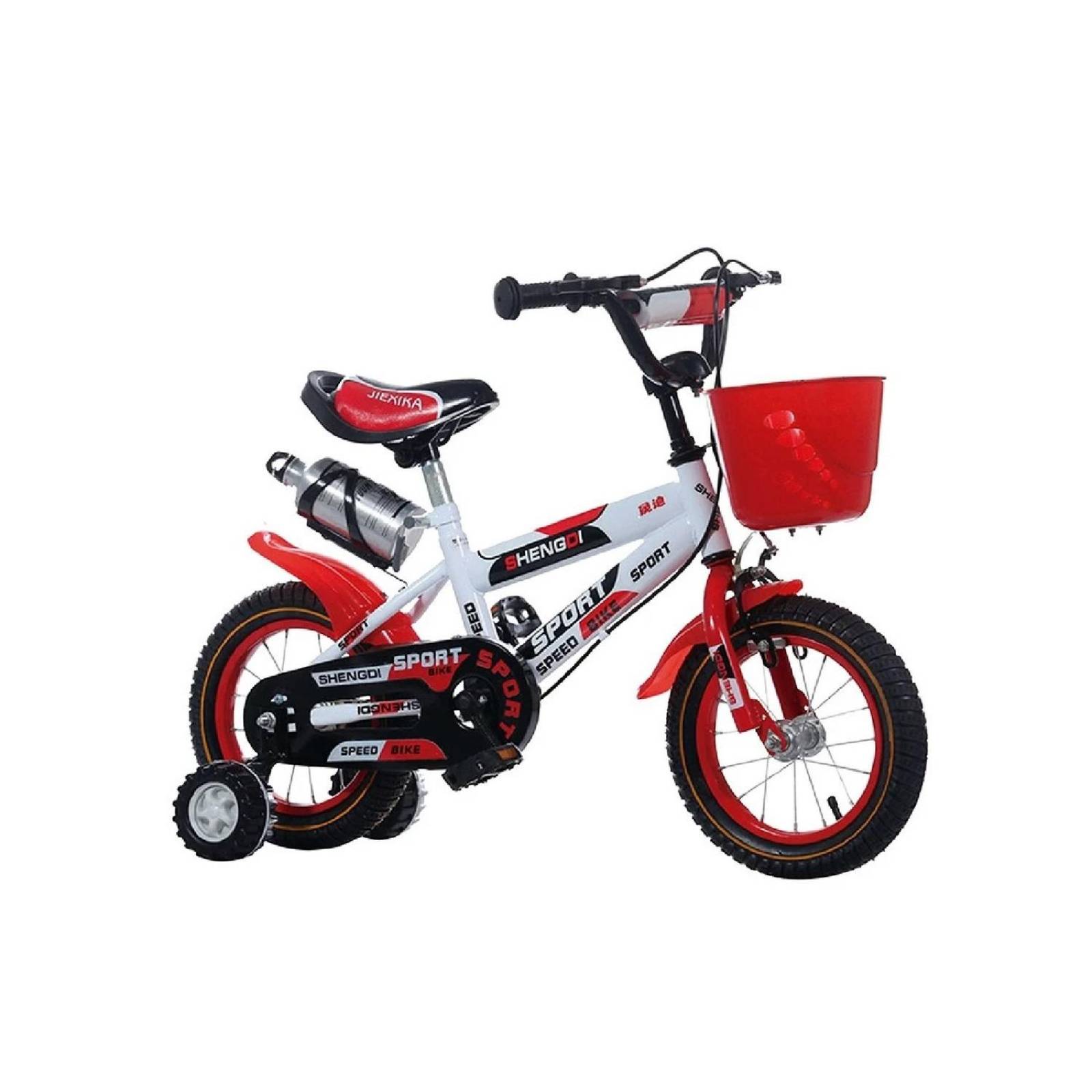Bicicleta Infantil Rodada 14 C/ Llantas Entrenadoras Canasto Azul Mediano