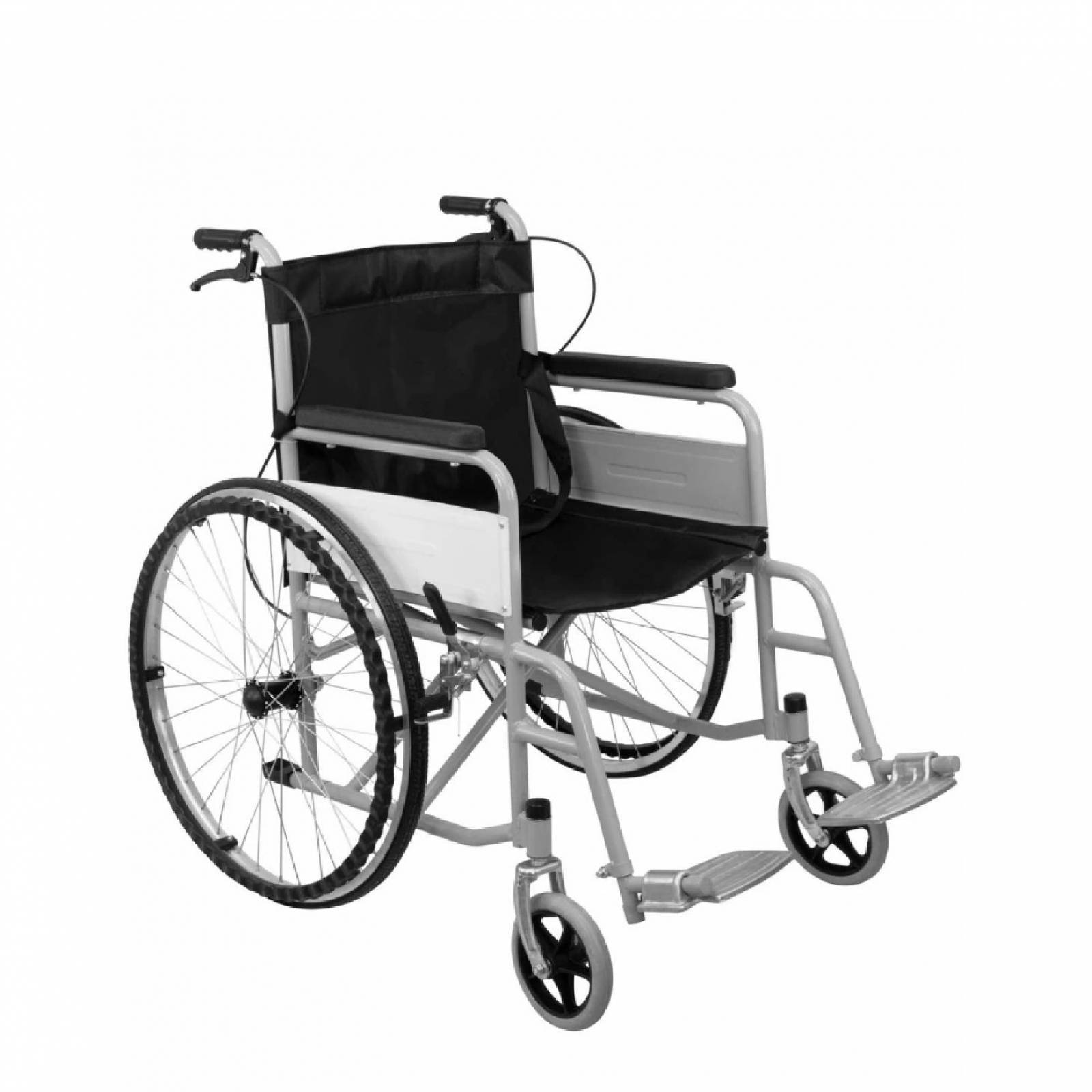 Silla De Ruedas Ligera Plegable Con Descansapies 120 Kg 