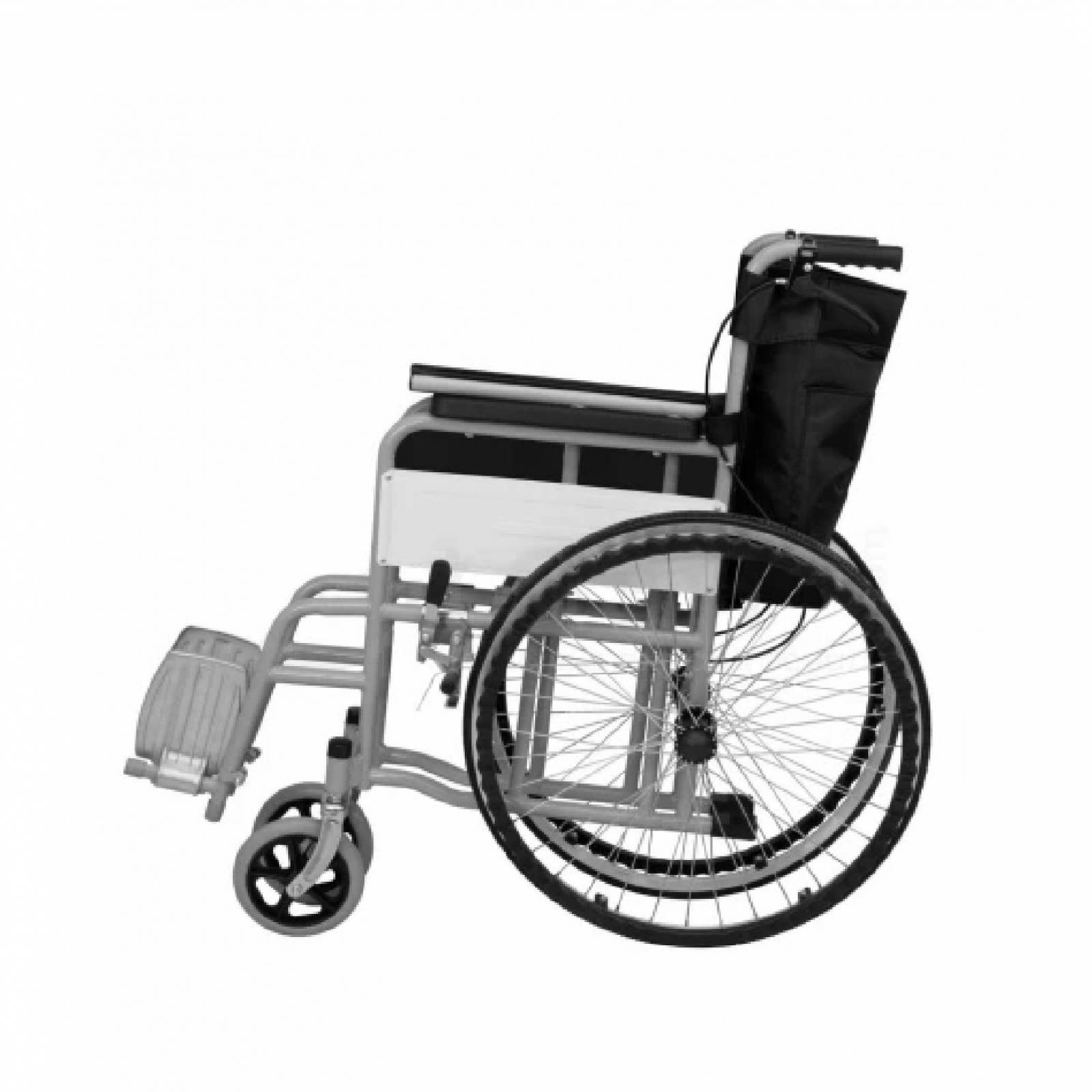 Silla De Ruedas Ligera Plegable Con Descansapies 120 Kg 