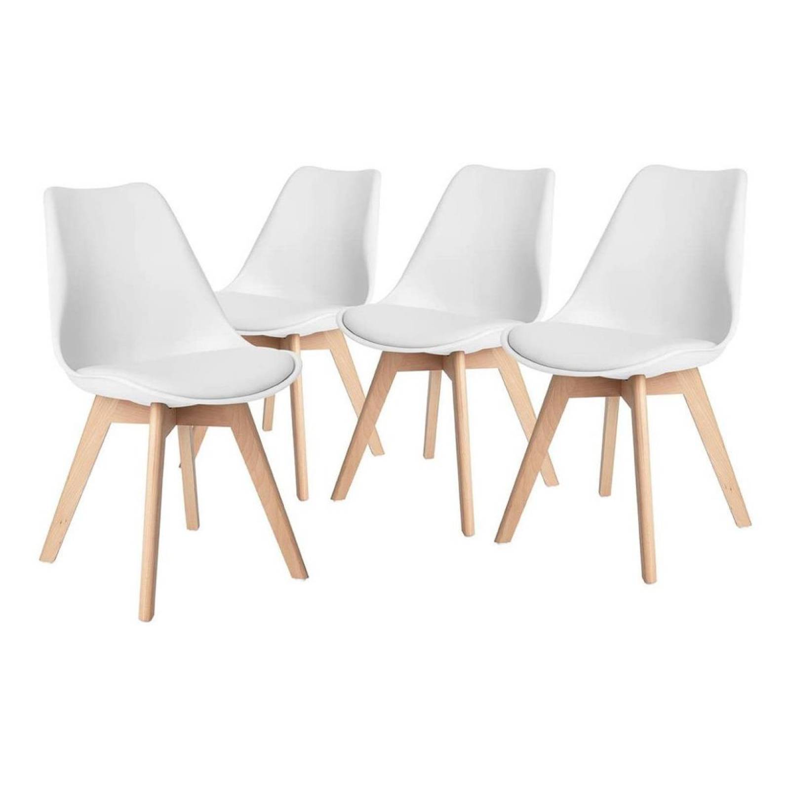 Set De 4 Silla Tipo Eames De Comedor Acolchonadas Modernas 
